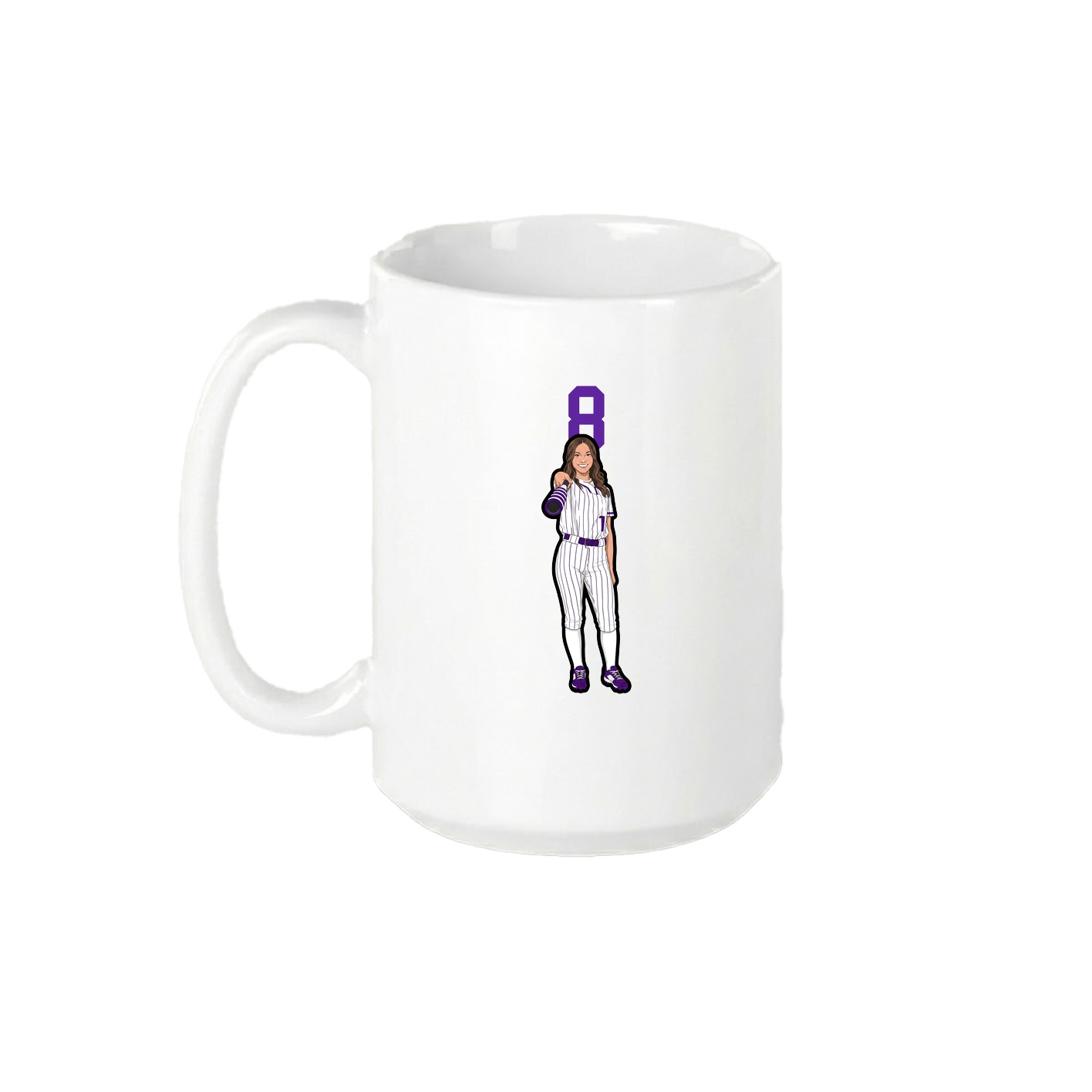 15oz Coffee Mug — Number Top in White