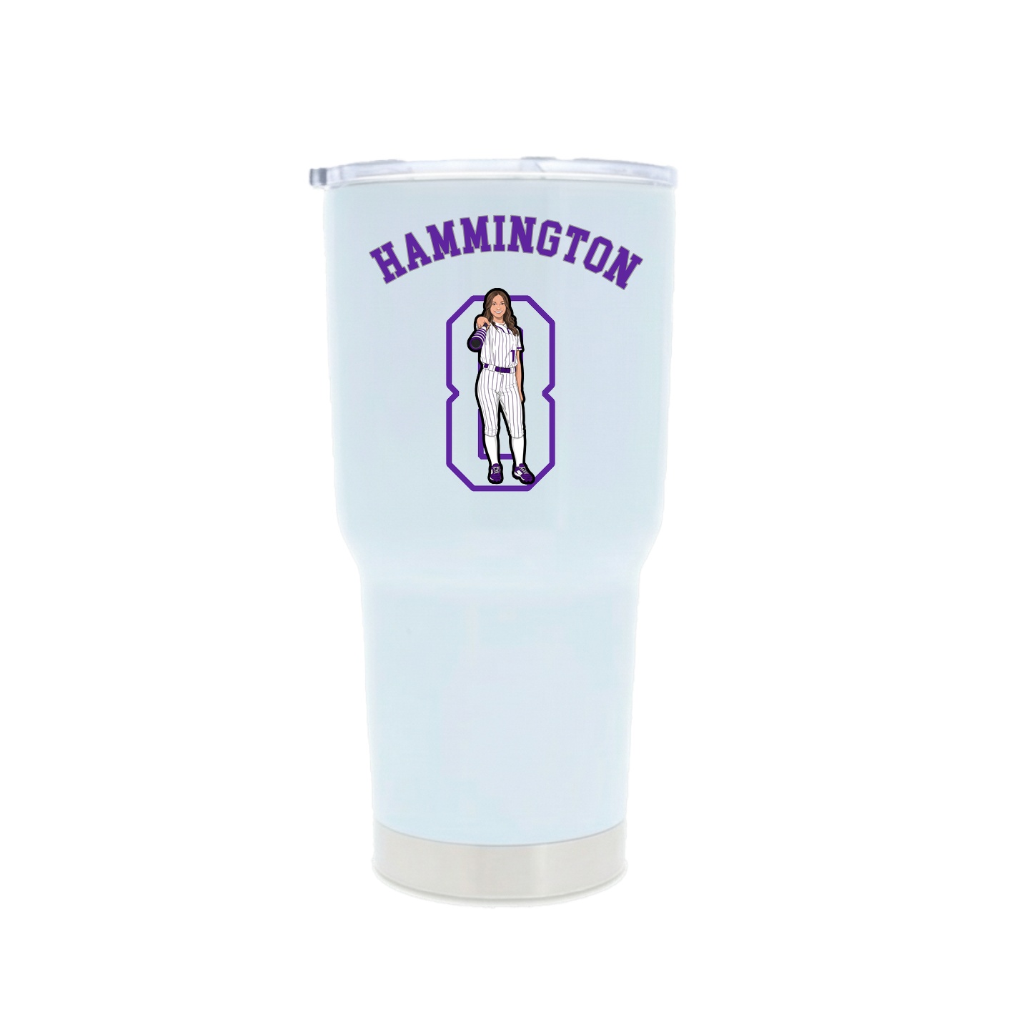 30oz Stainless Steel Tumbler — Shirsey Arch in White