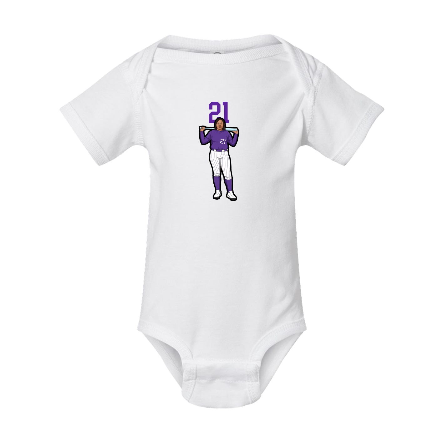 Baby Onesie — Number Top in White