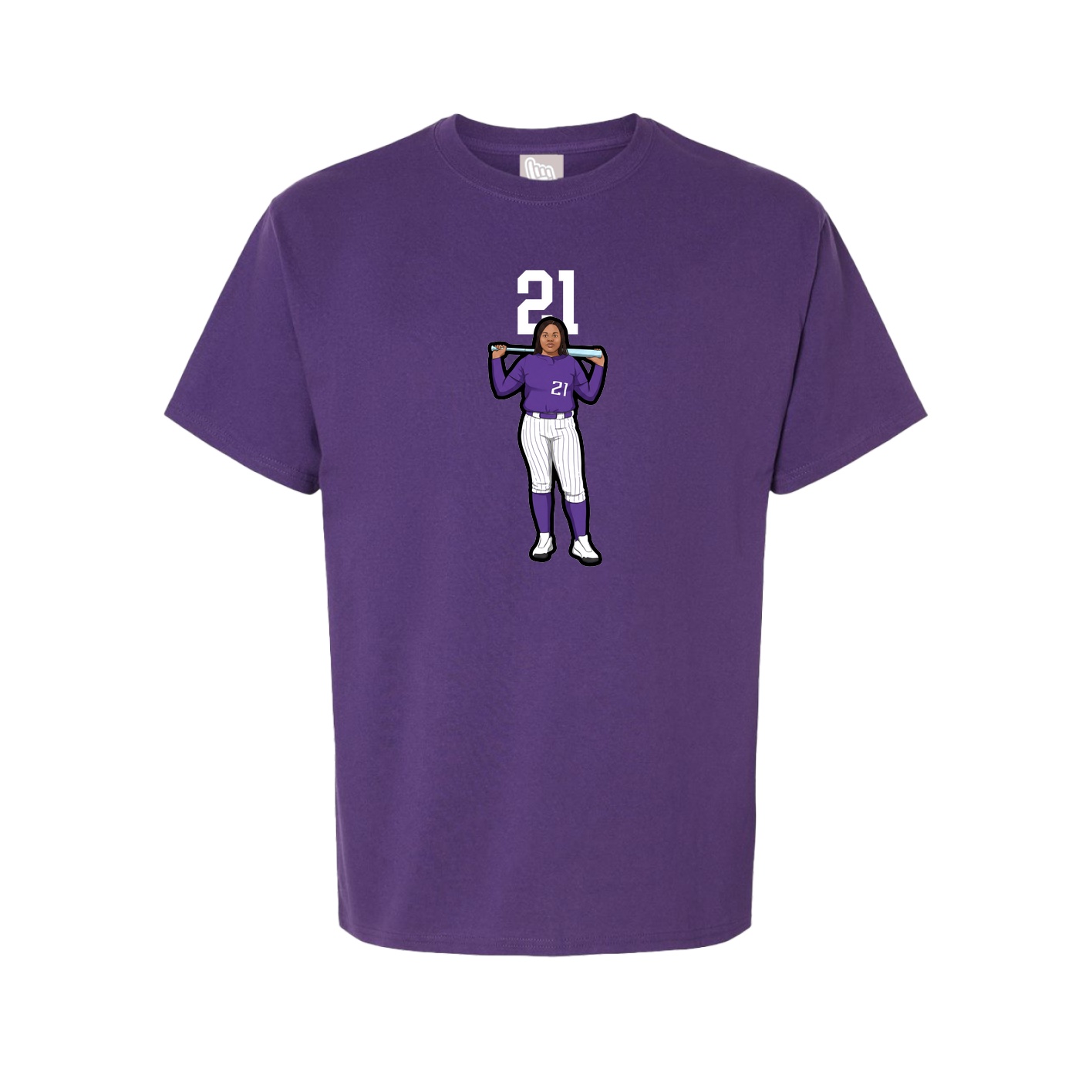 Youth Tee — Number Top in Purple