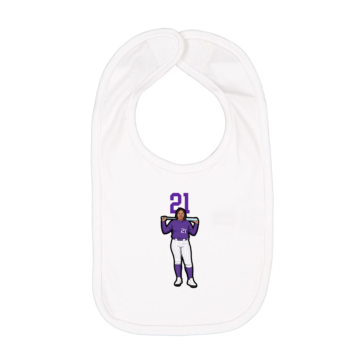 Infant Bib — Number Top in White