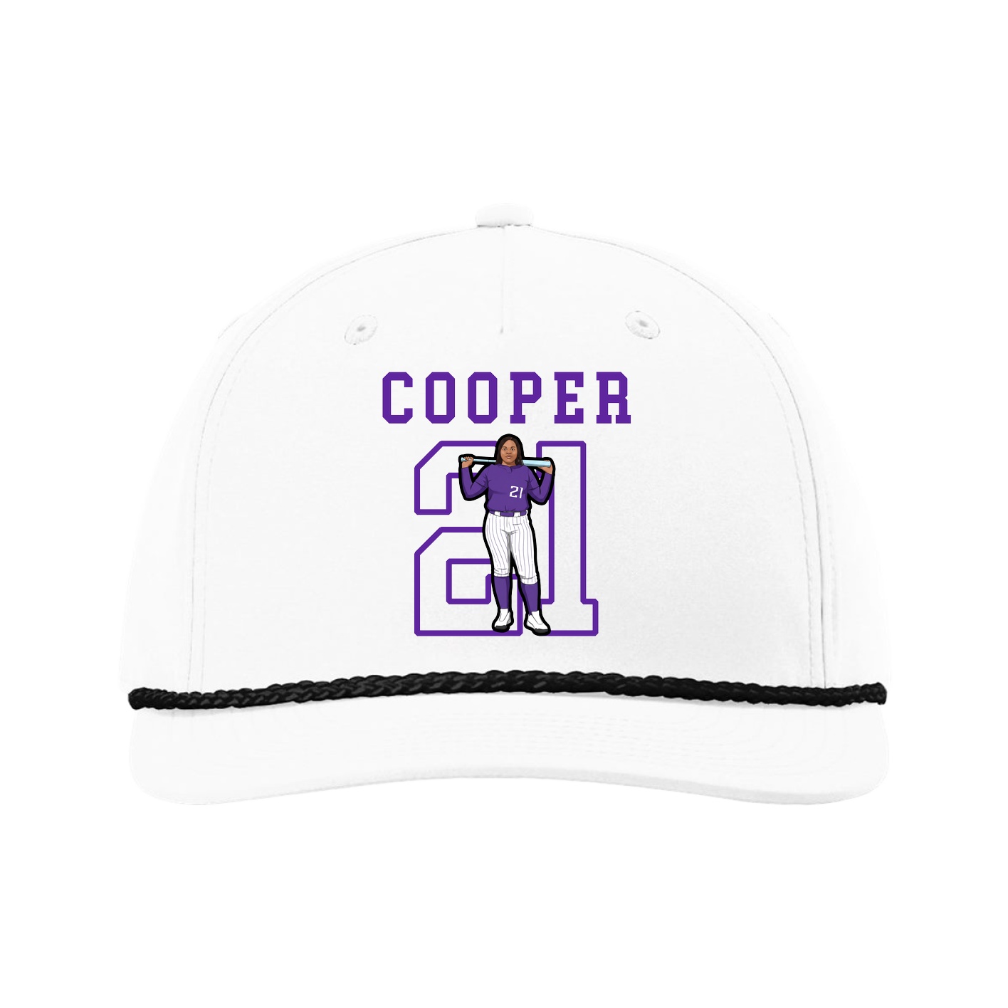 Five-Panel Classic Rope Cap — Shirsey in White