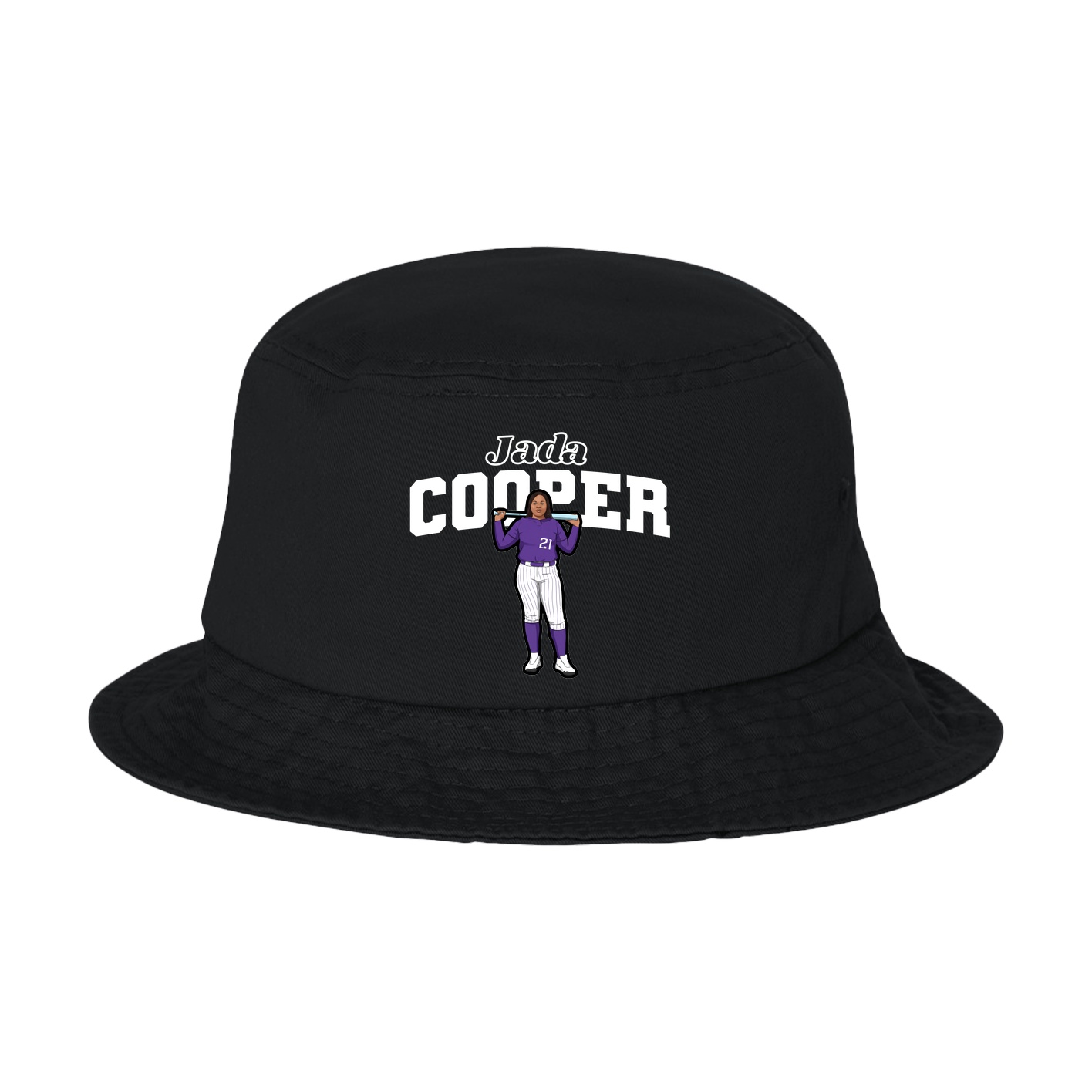 Bucket Cap — Name Arch in Black