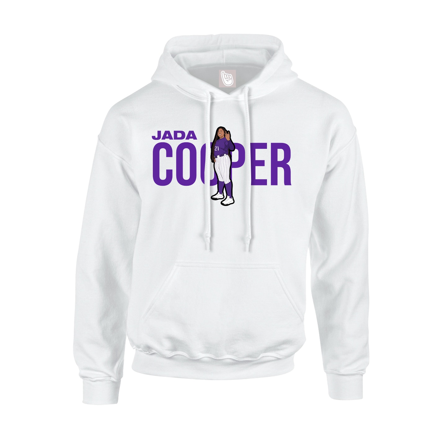 Youth Hoodie — Player Name in White