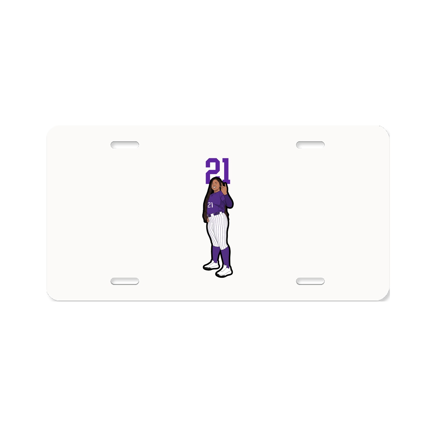 License Plate — Number Top in Classic