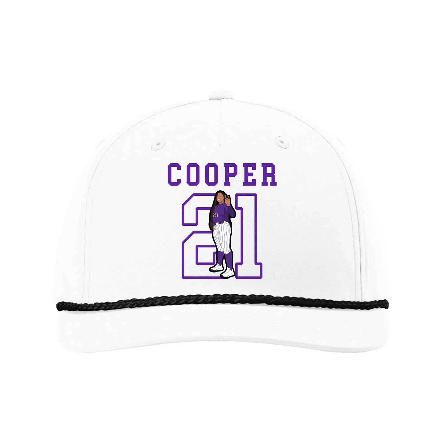 Five-Panel Classic Rope Cap — Shirsey in White