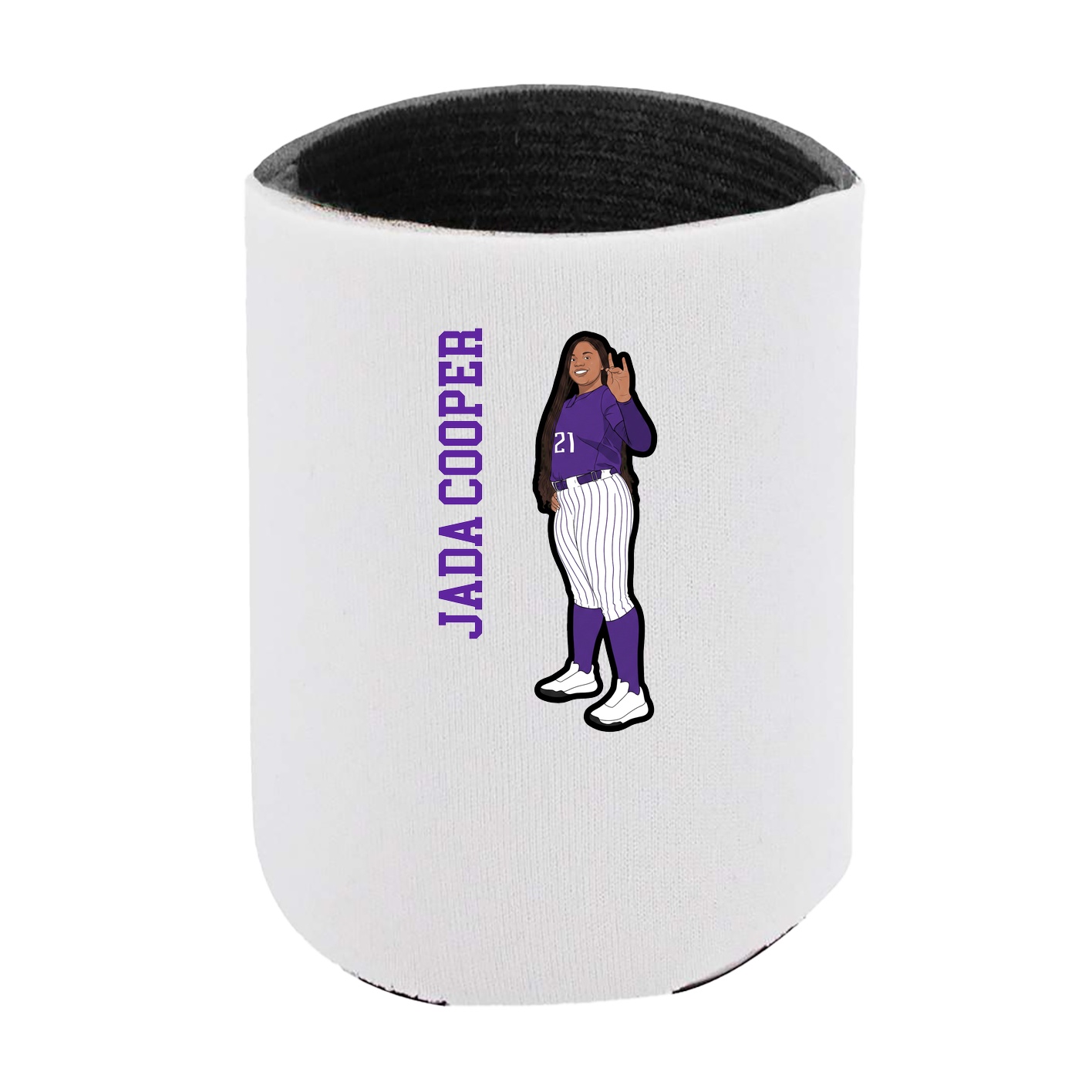 Can Holder — Name Vertical in White