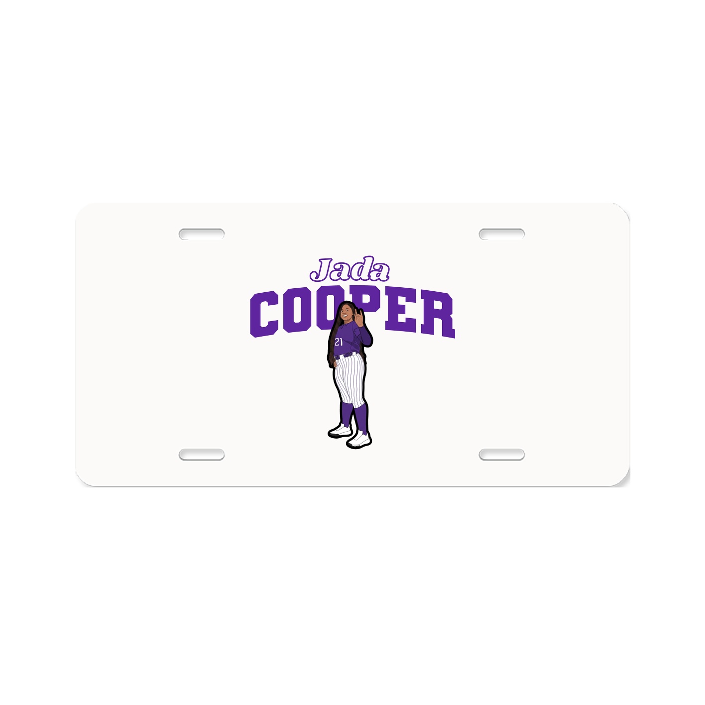 License Plate — Name Arch in Classic