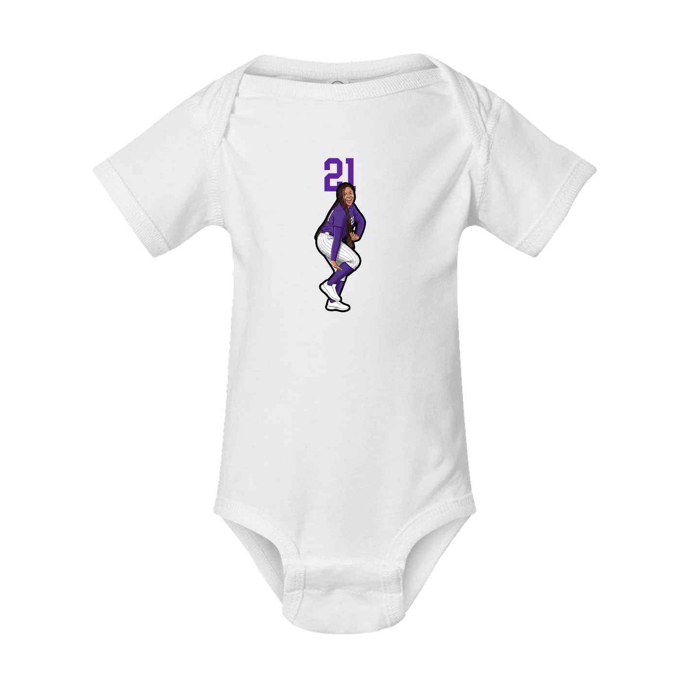 Baby Onesie — Number Top in White