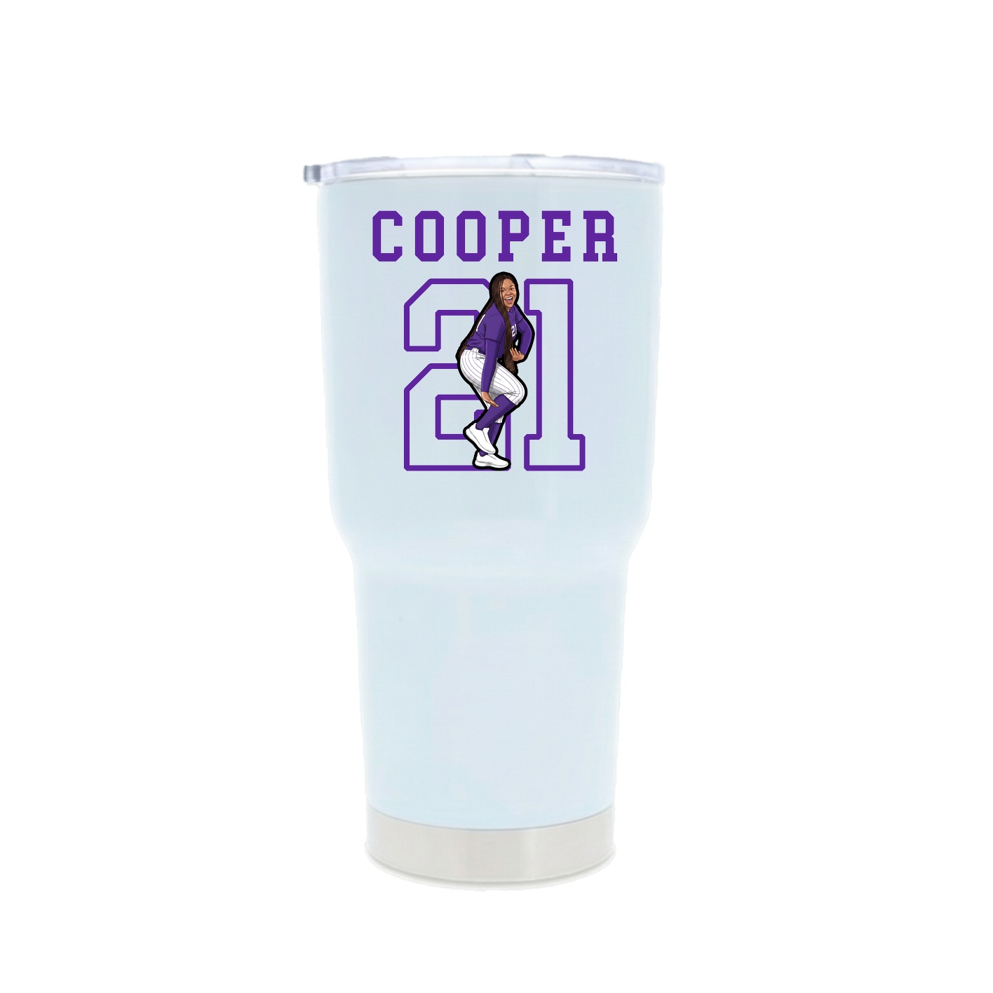 30oz Stainless Steel Tumbler — Shirsey in White