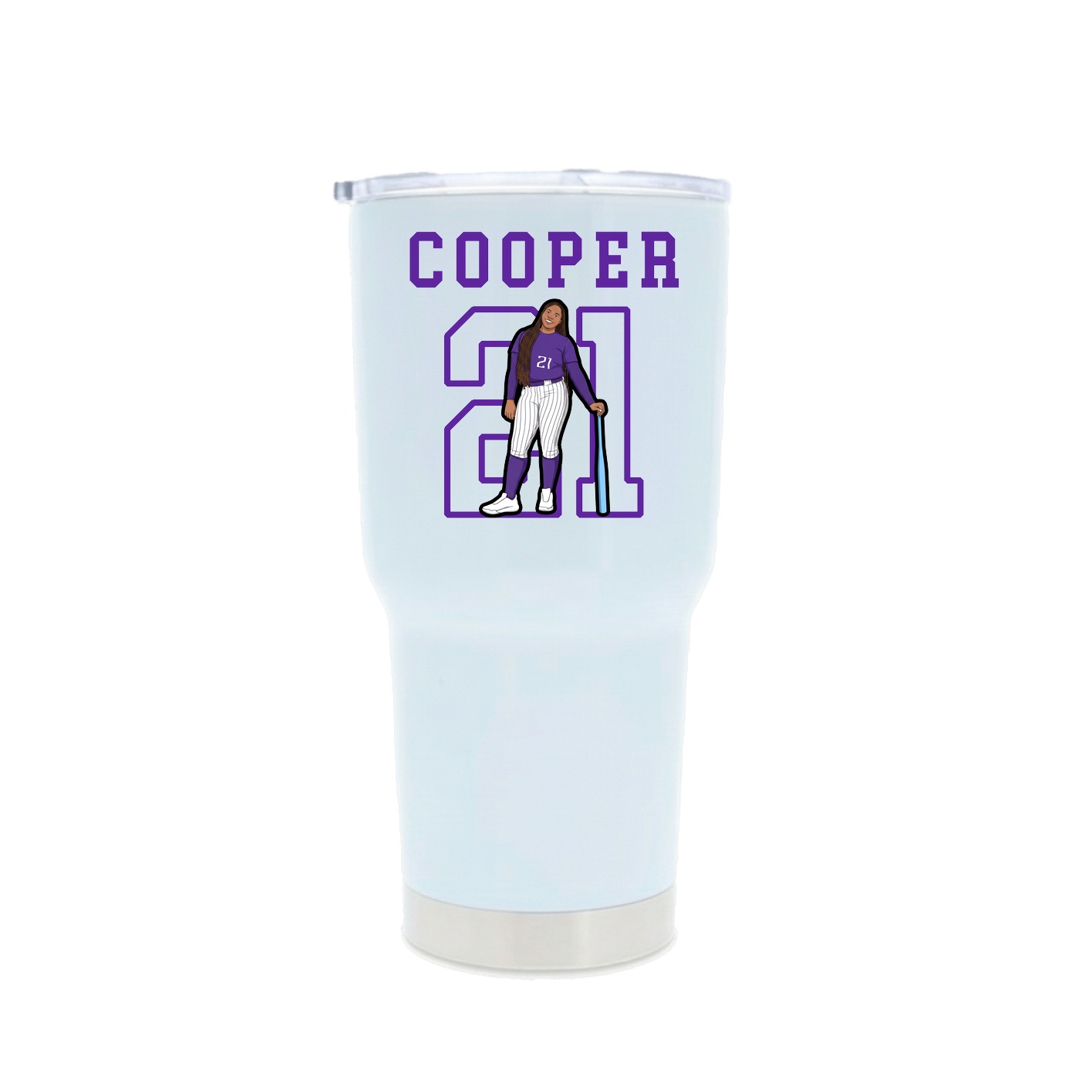 30oz Stainless Steel Tumbler — Shirsey in White