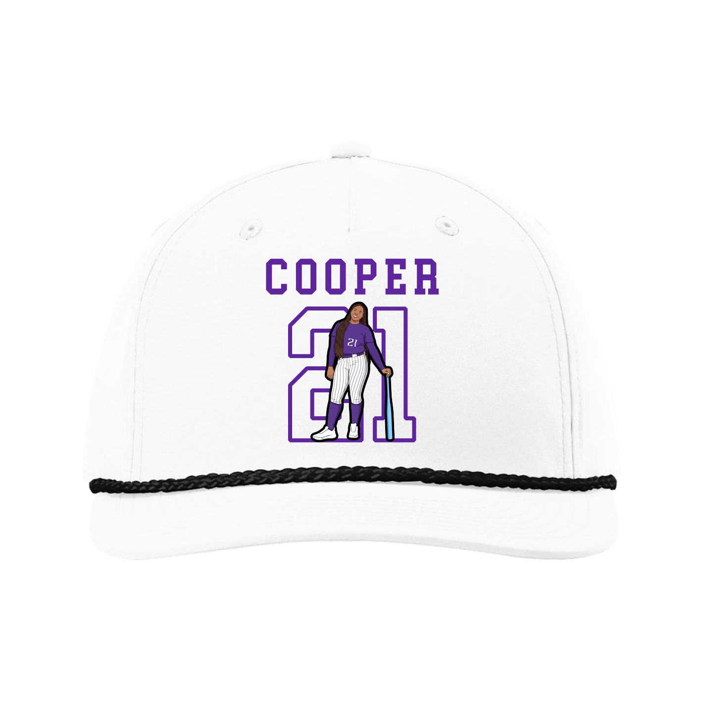 Five-Panel Classic Rope Cap — Shirsey in White