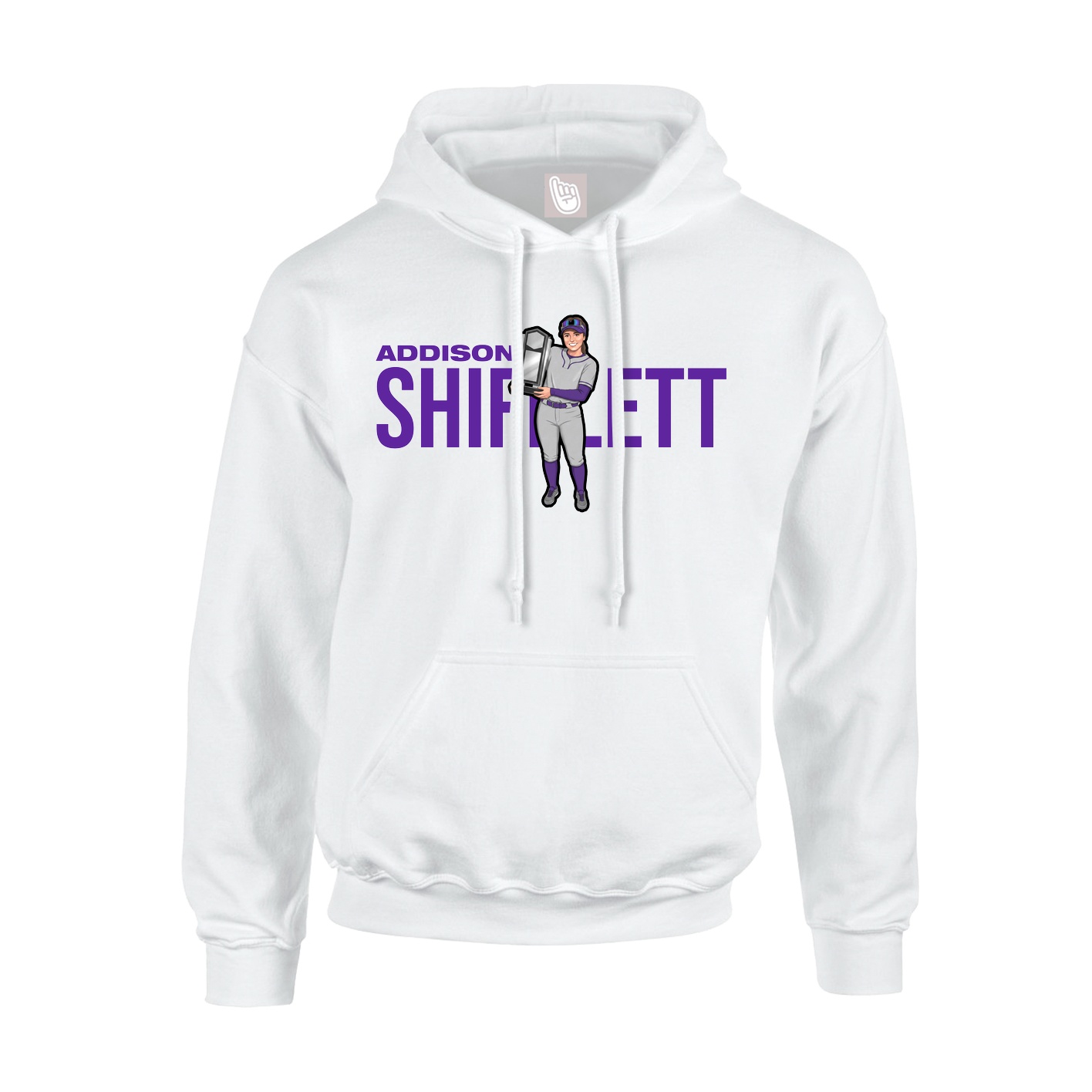 Youth Hoodie — Player Name in White