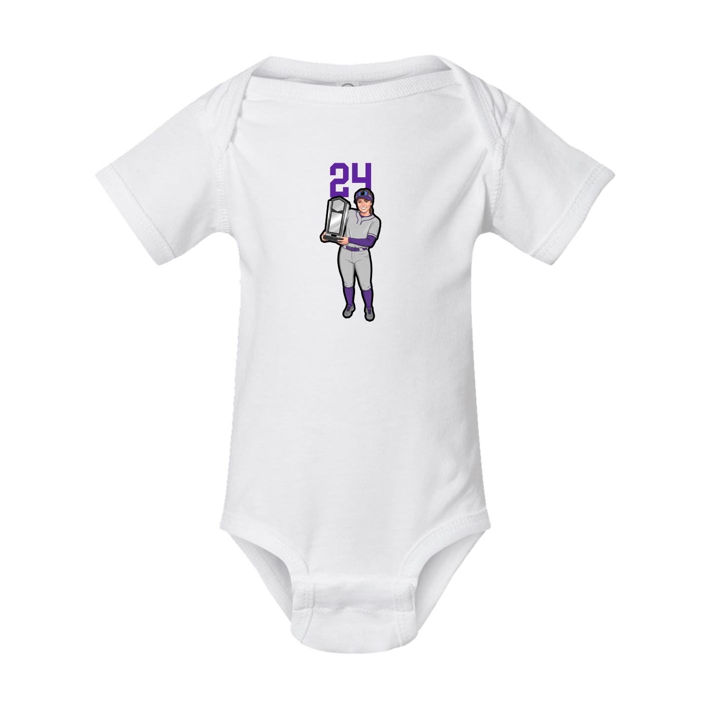 Baby Onesie — Number Top in White