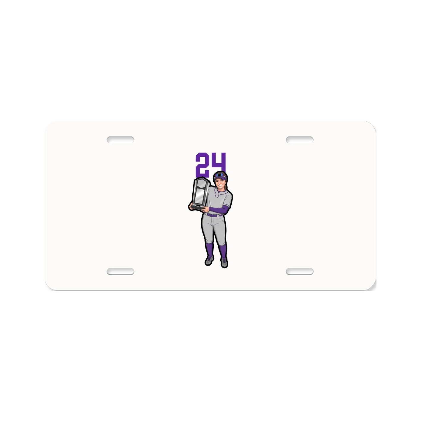License Plate — Number Top in Classic