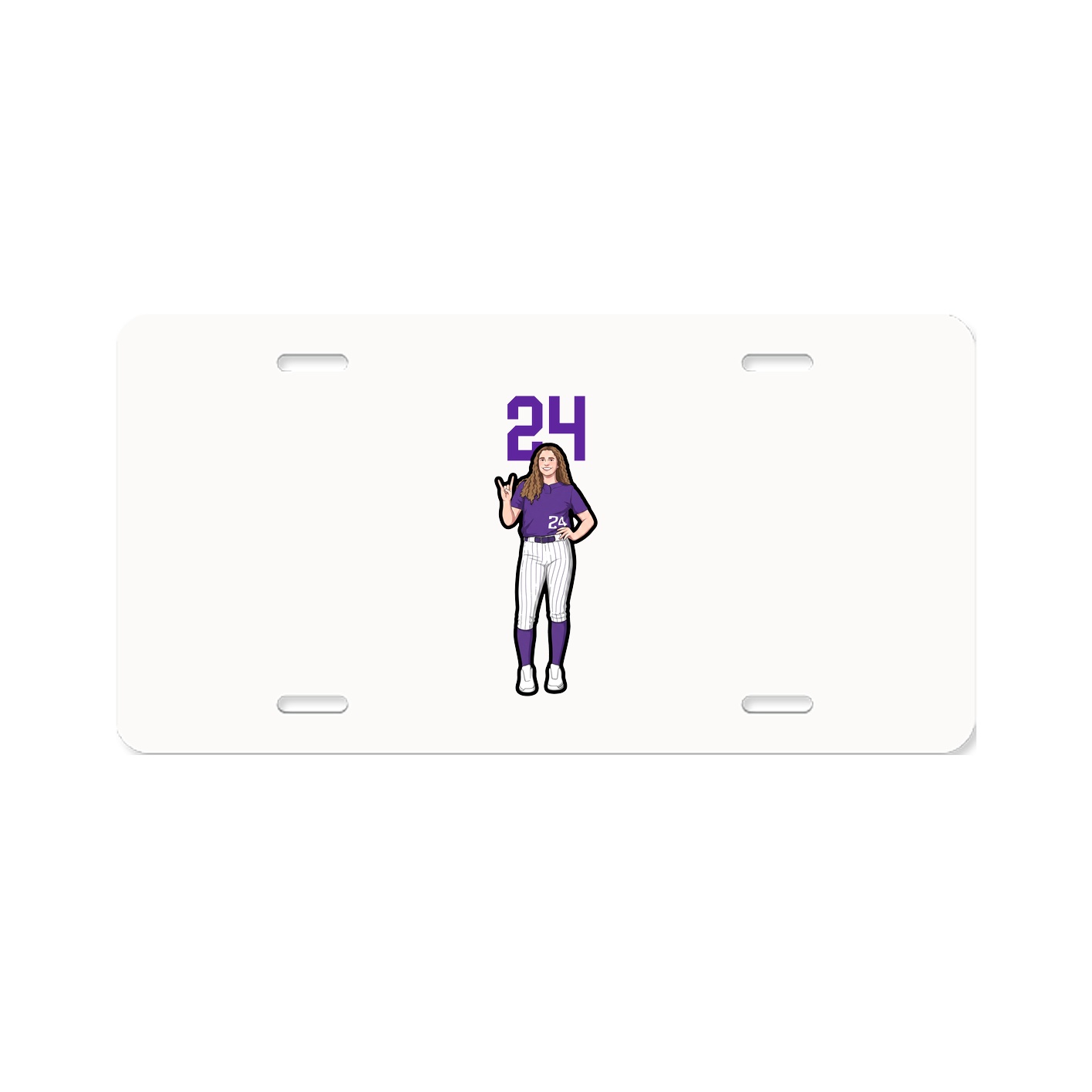 License Plate — Number Top in Classic
