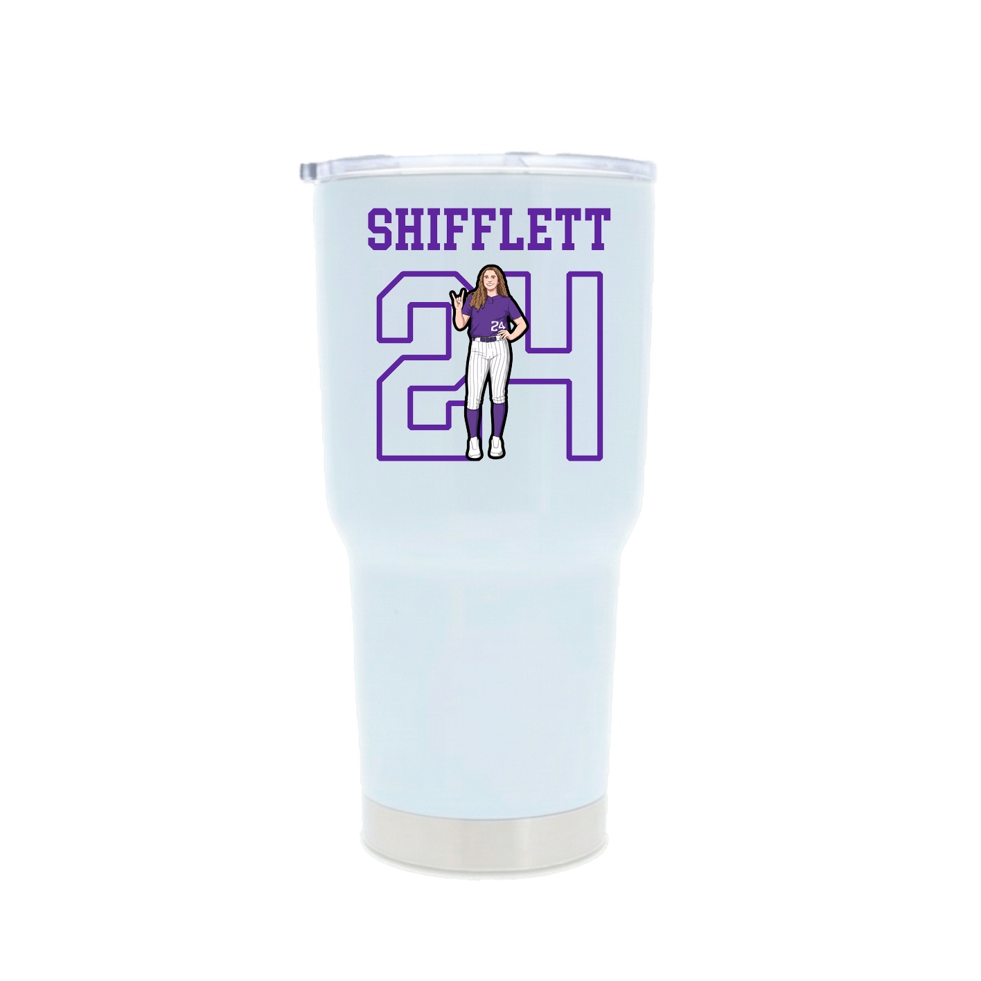 30oz Stainless Steel Tumbler — Shirsey in White