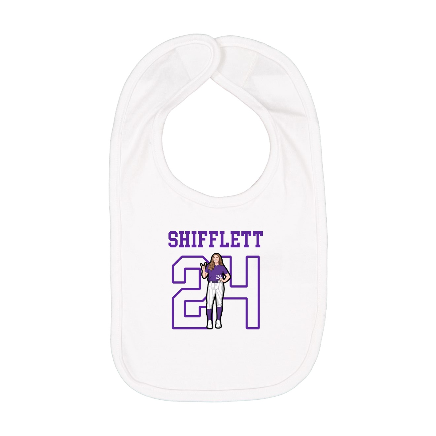 Infant Bib — Shirsey in White