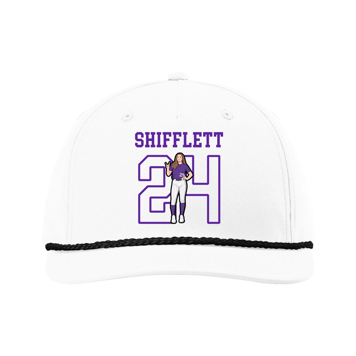 Five-Panel Classic Rope Cap — Shirsey in White