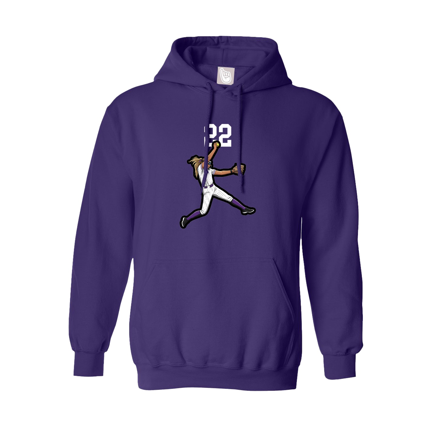 Hoodie — Number Top in Purple