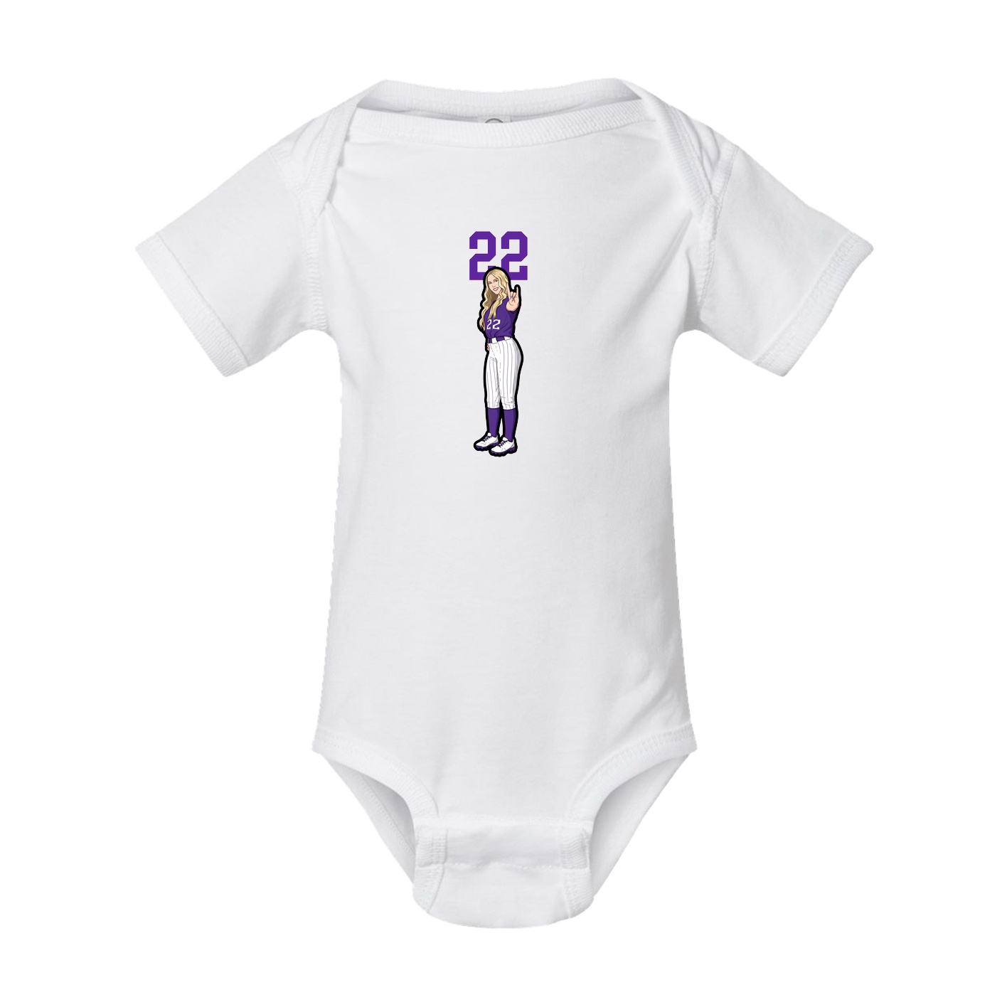Baby Onesie — Number Top in White