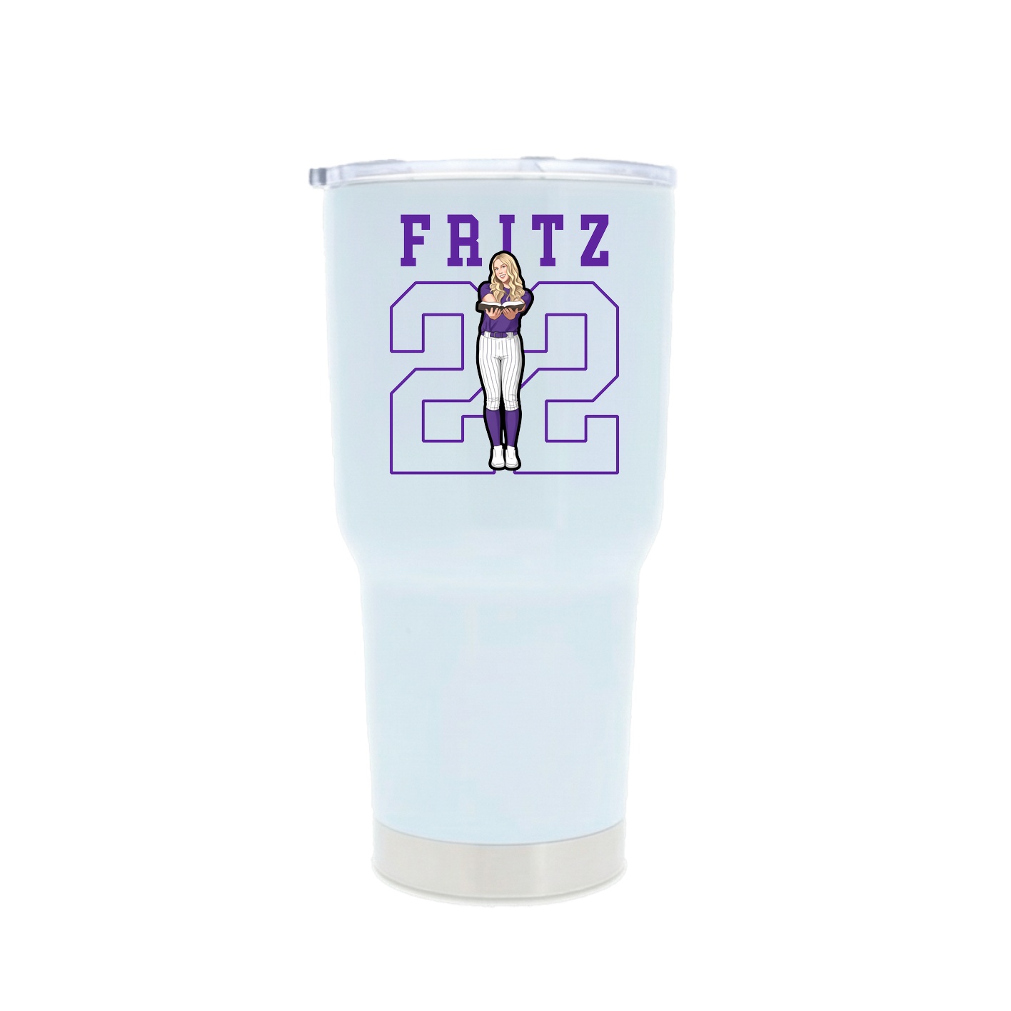 30oz Stainless Steel Tumbler — Shirsey in White