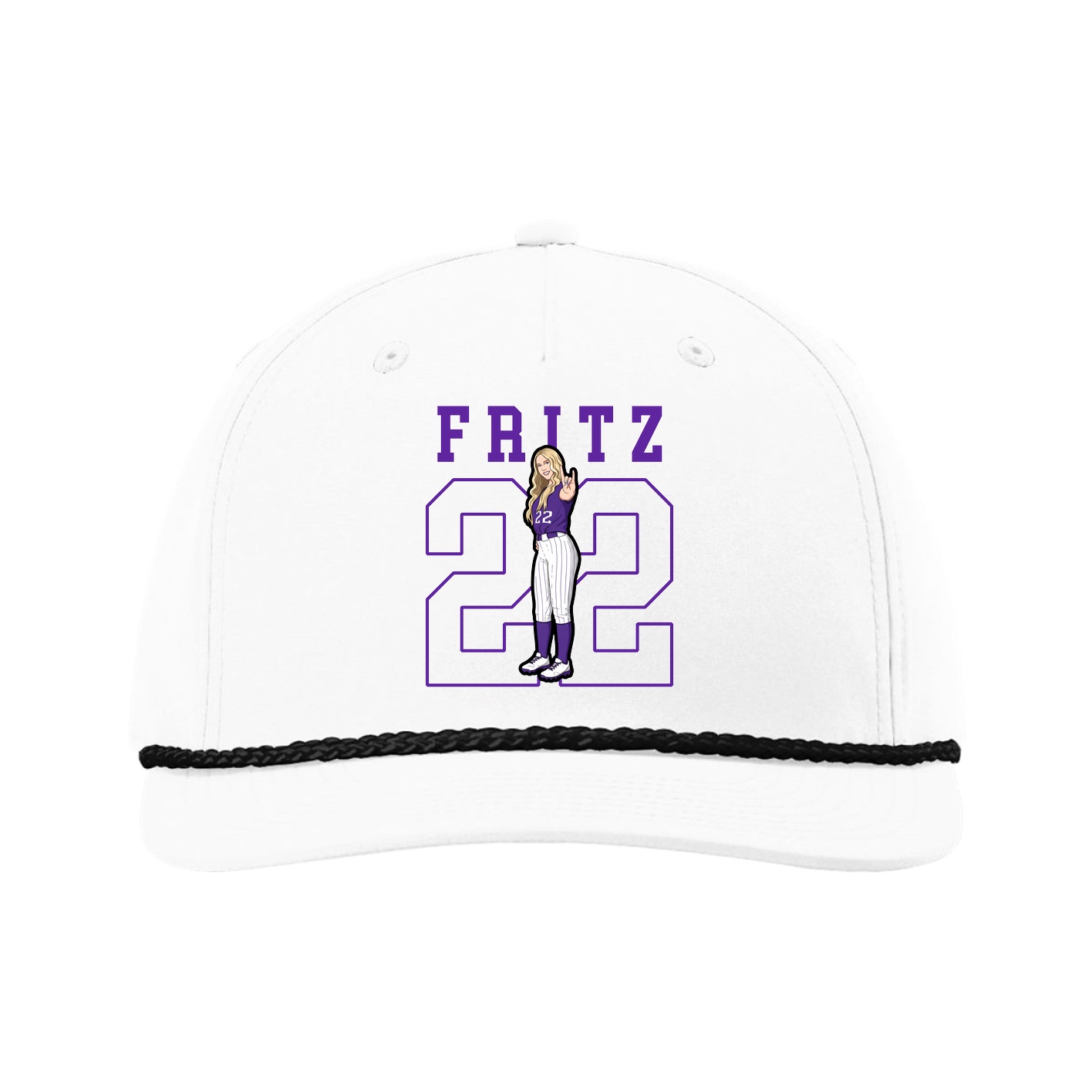 Five-Panel Classic Rope Cap — Shirsey in White