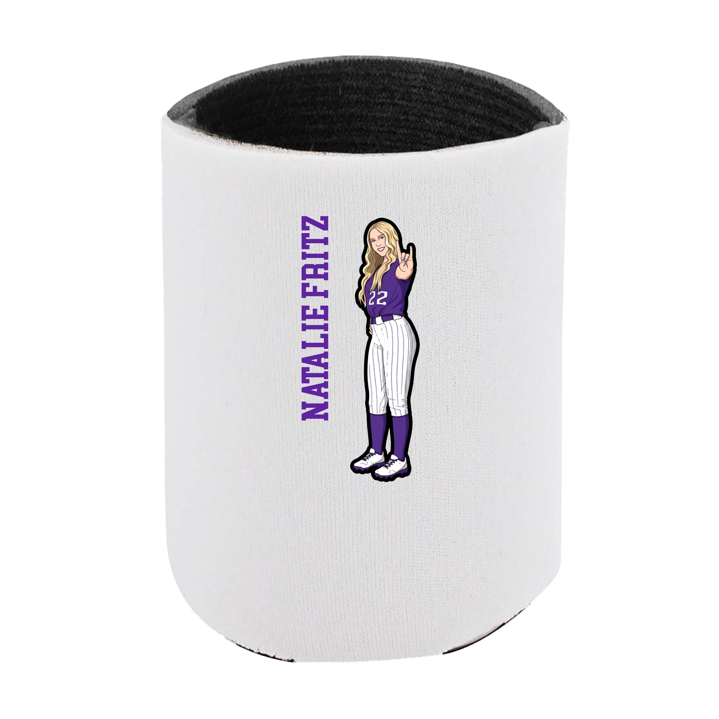 Can Holder — Name Vertical in White