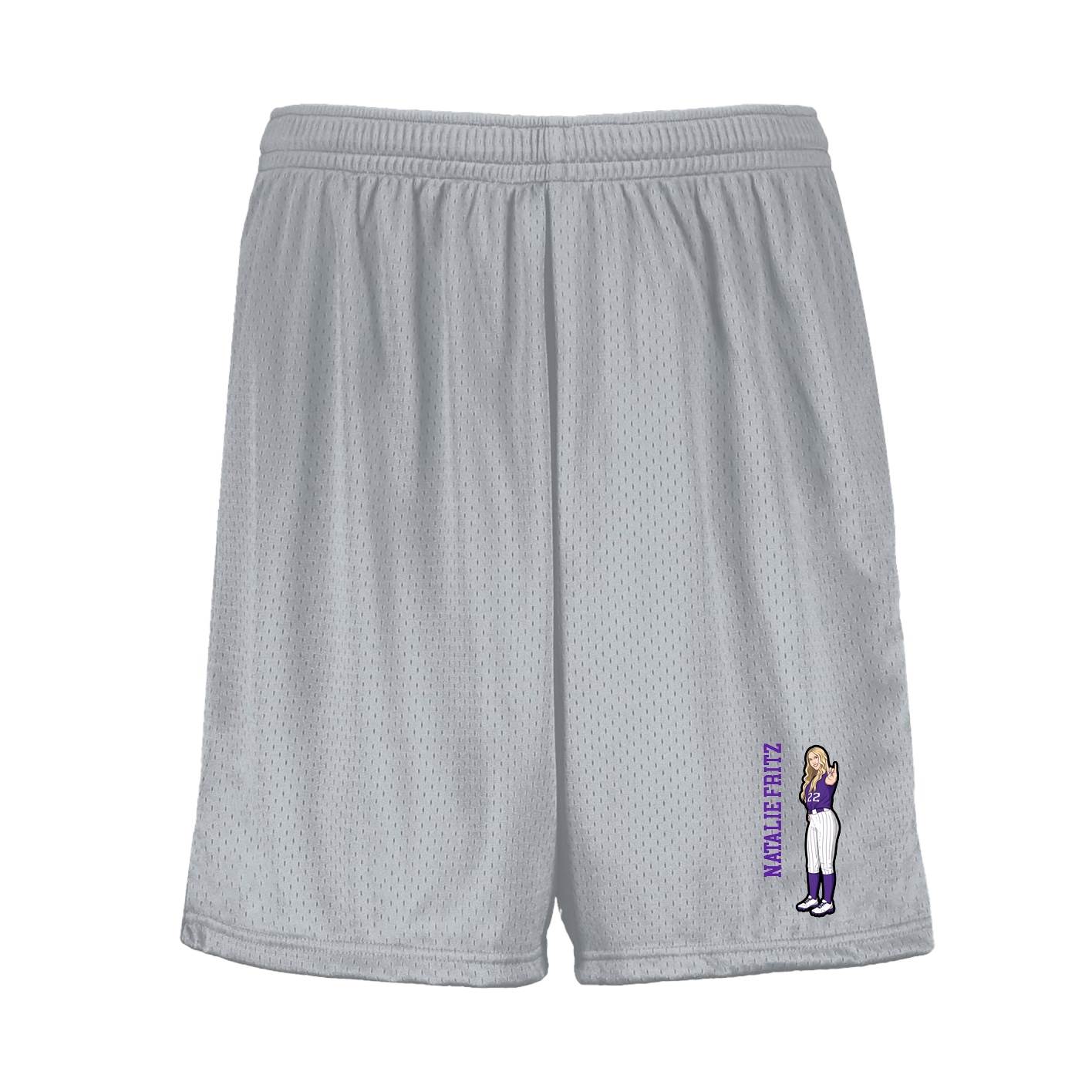 Shorts — Name Vertical in Silver