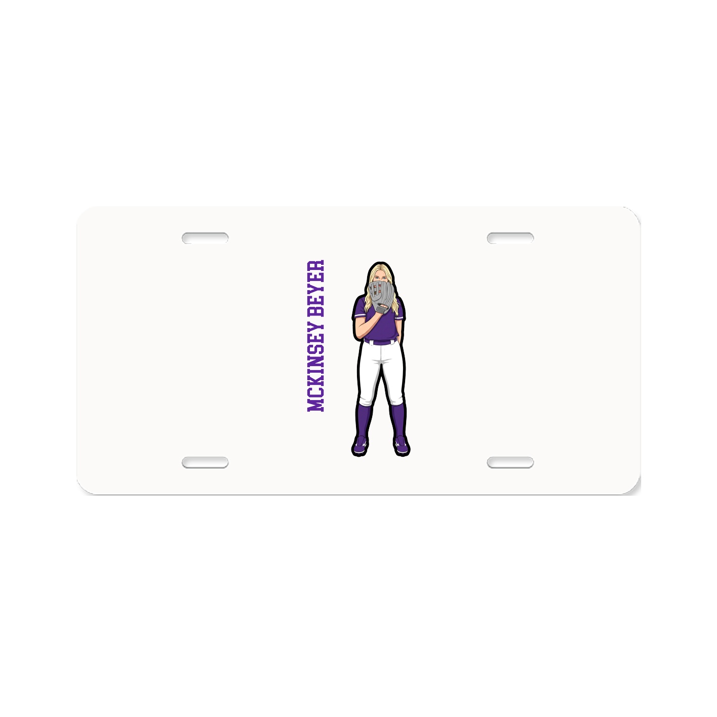 License Plate — Name Vertical in Classic