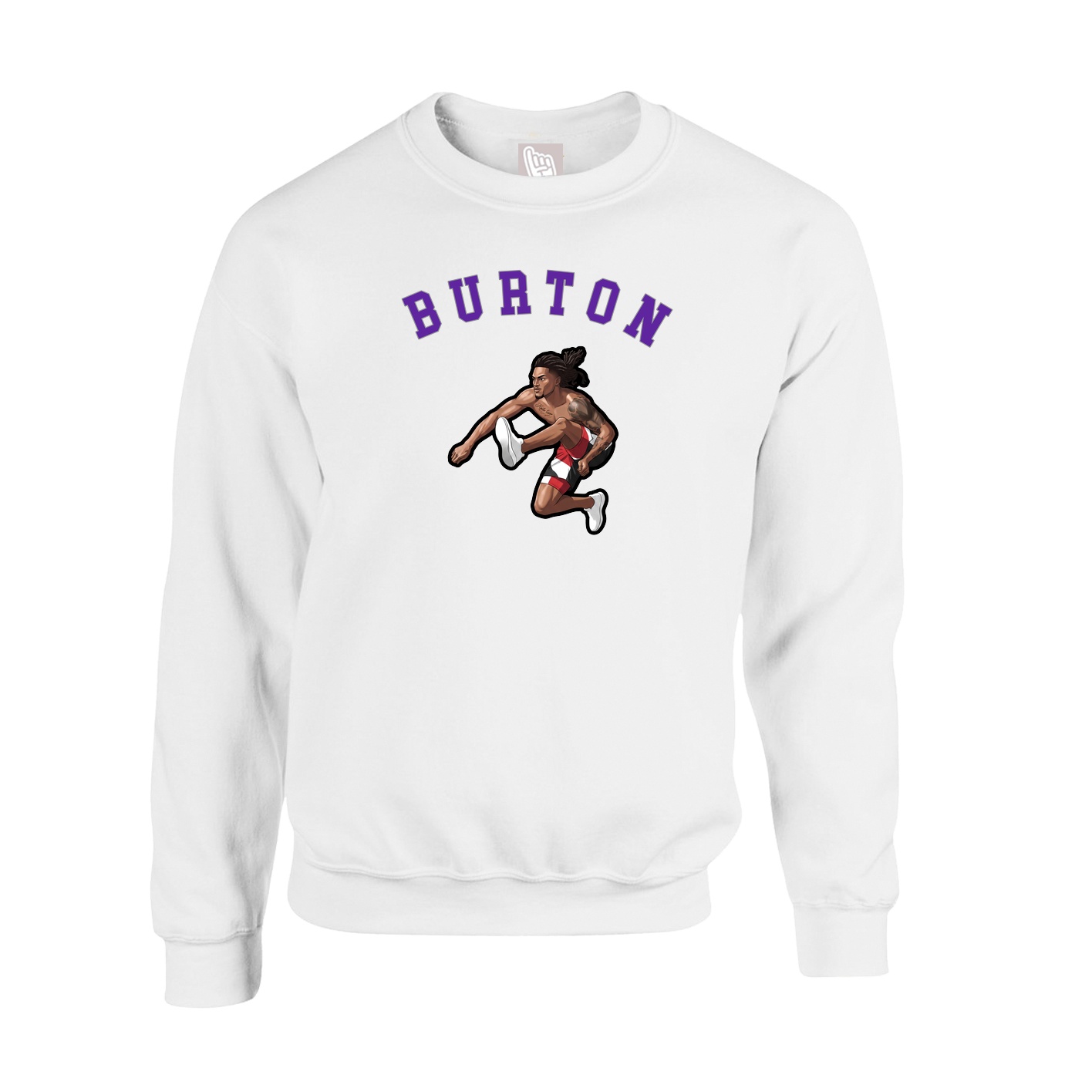 Fleece Crew — Shirsey Arch in White