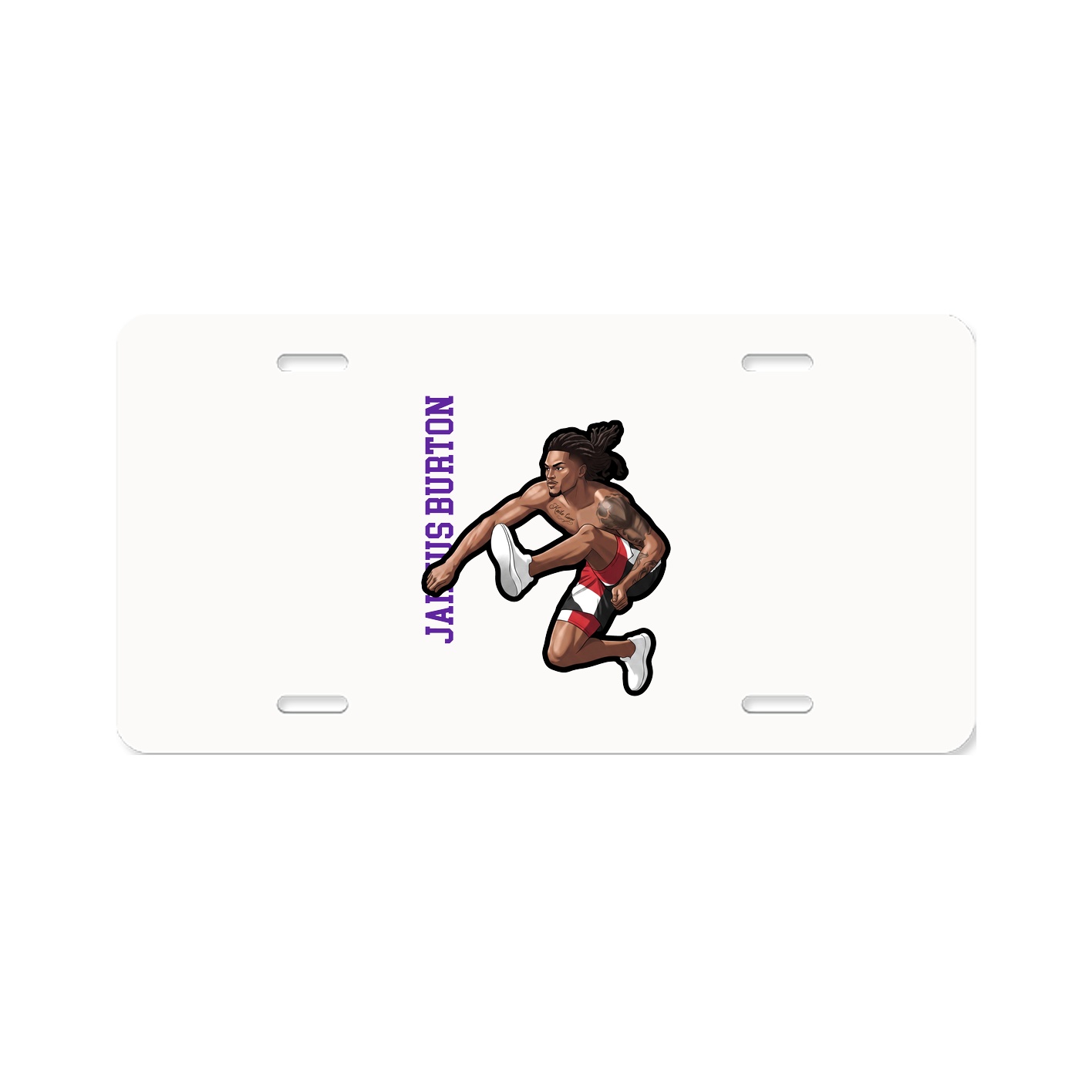 License Plate — Name Vertical in Classic