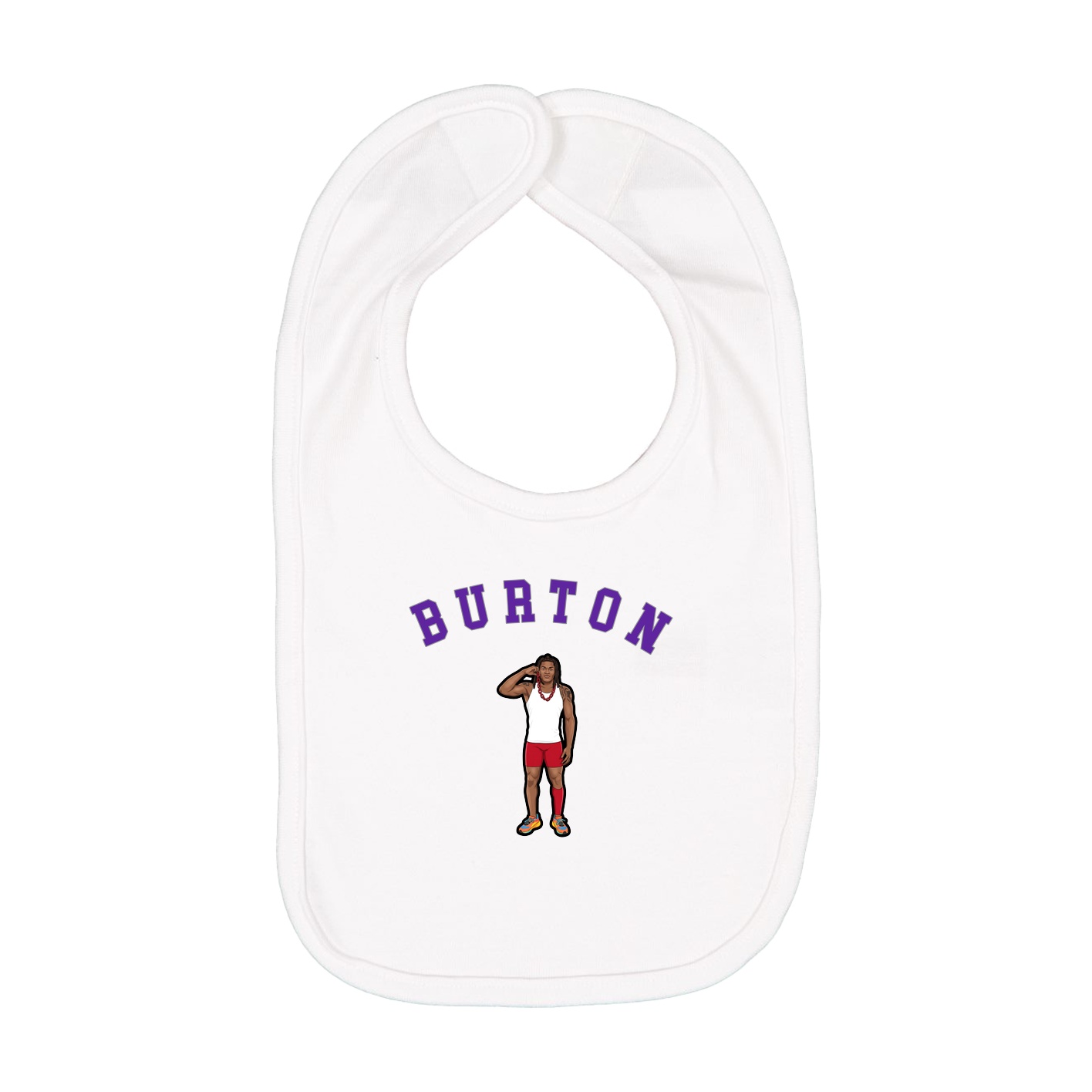 Infant Bib — Shirsey Arch in White