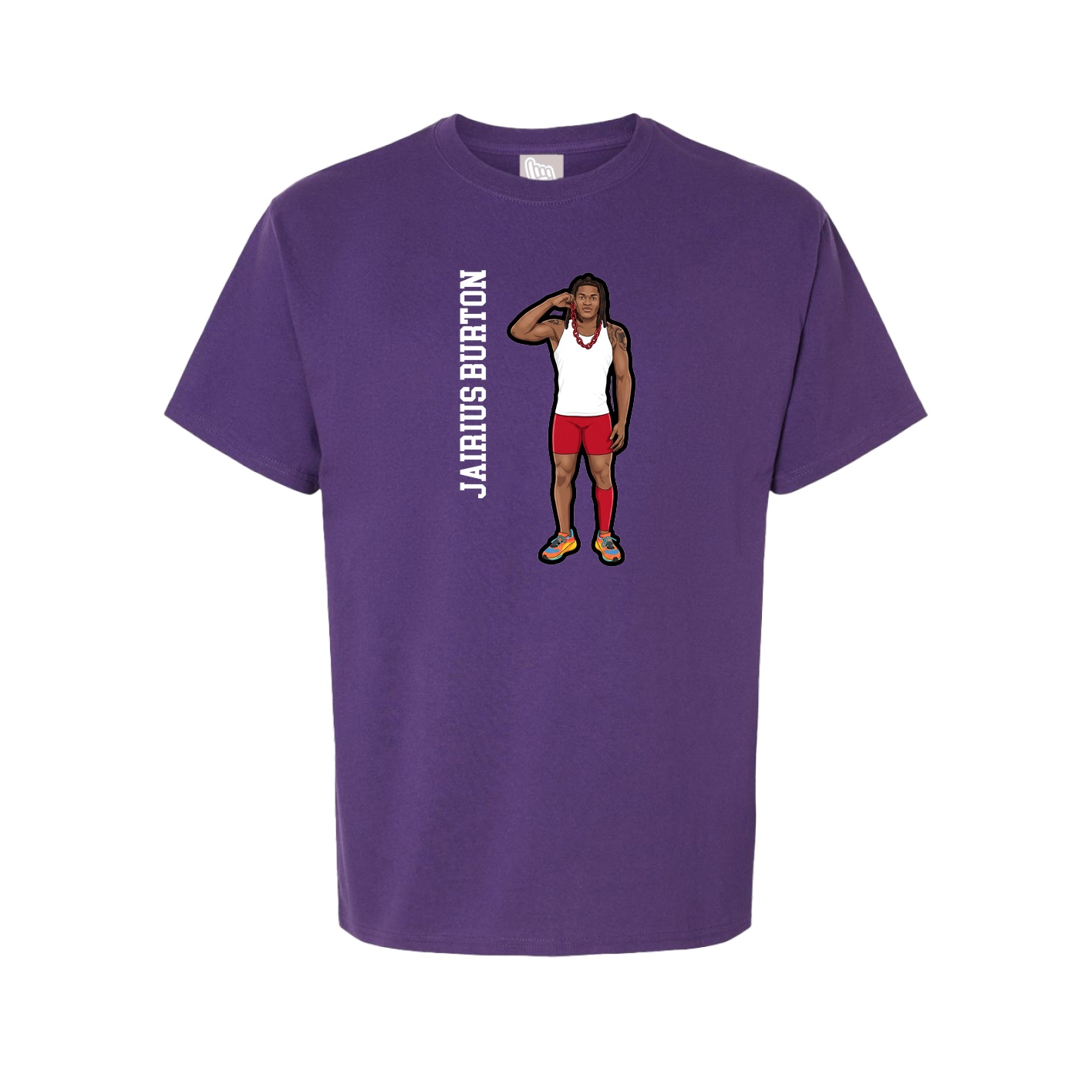 Tee — Name Vertical in Purple