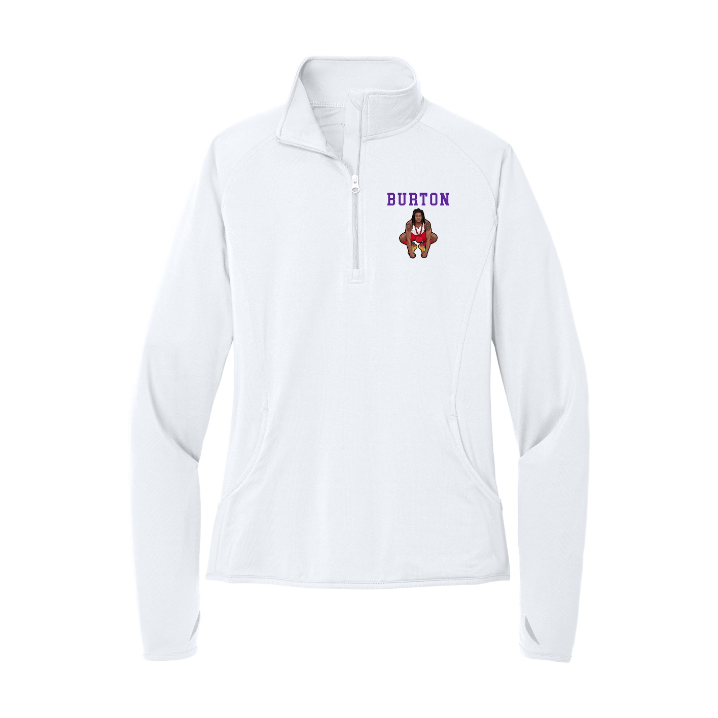 Women's Q-Zip Pullover — Shirsey in White