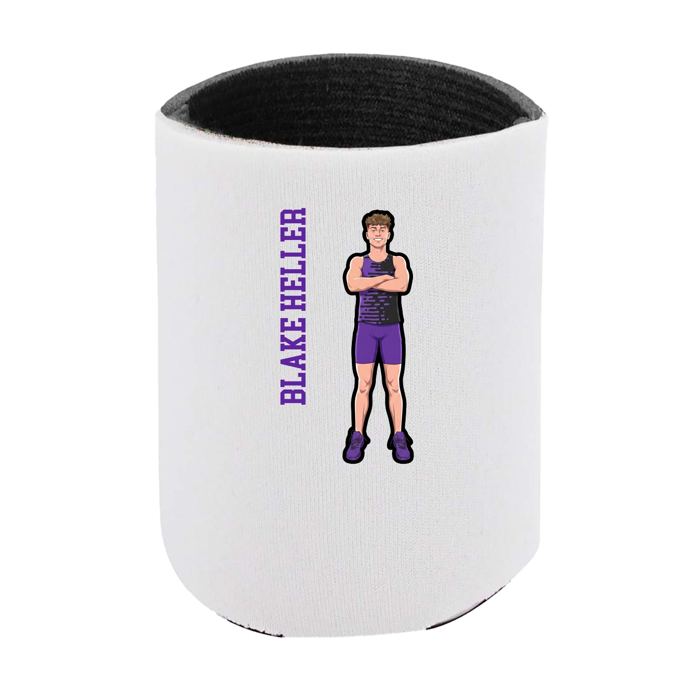 Can Holder — Name Vertical in White