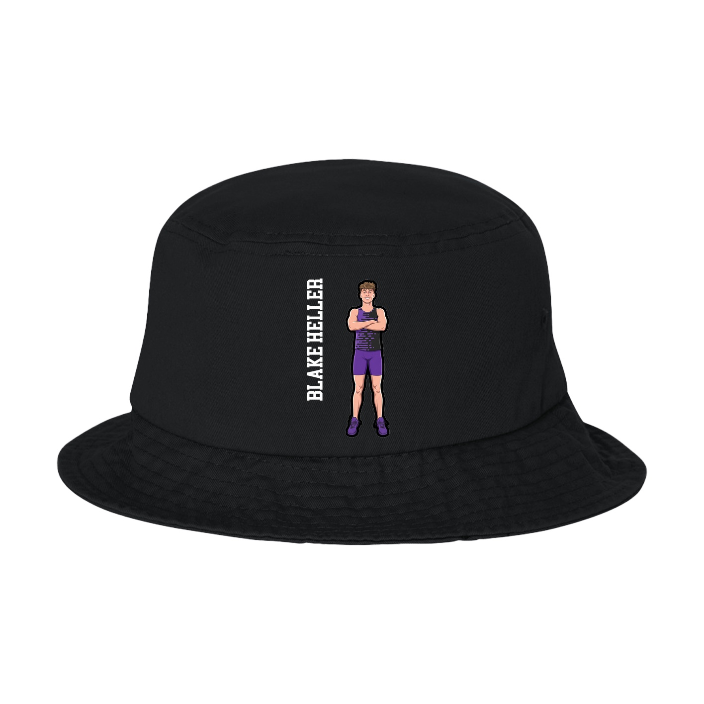 Bucket Cap — Name Vertical in Black