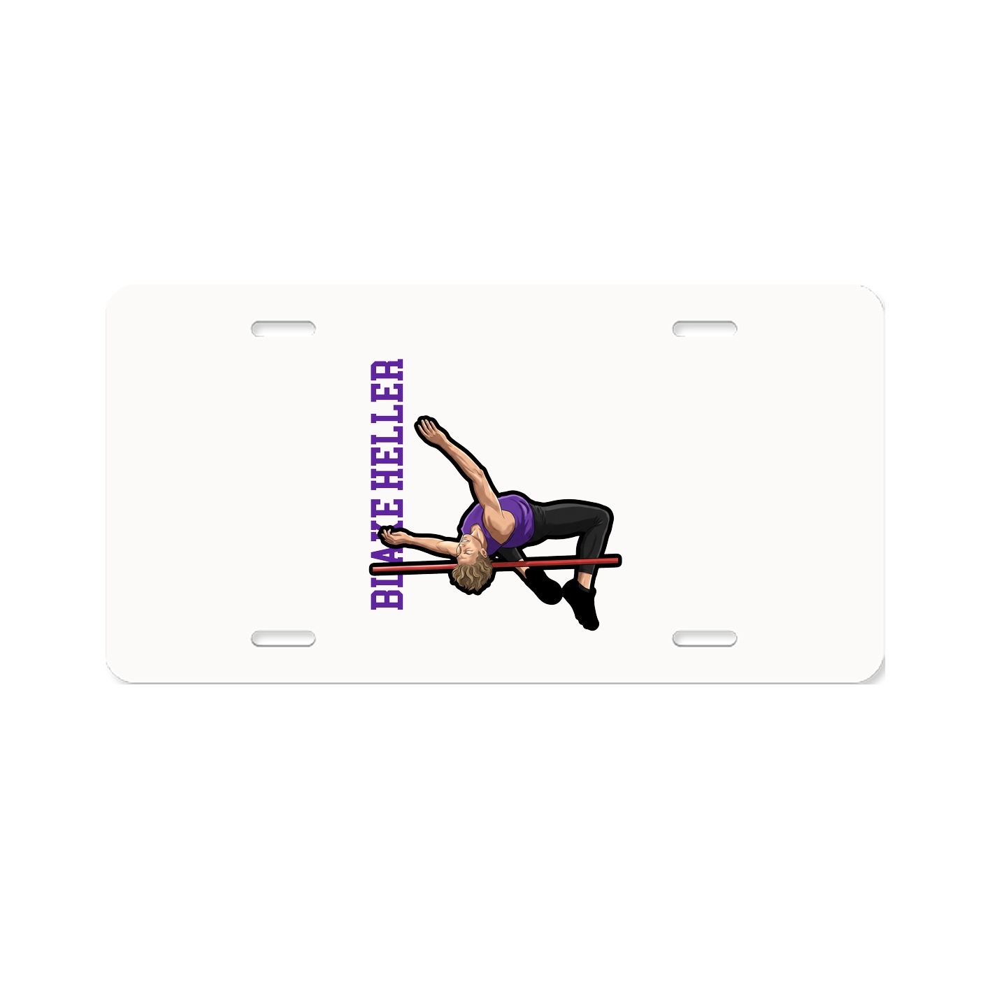 License Plate — Name Vertical in Classic