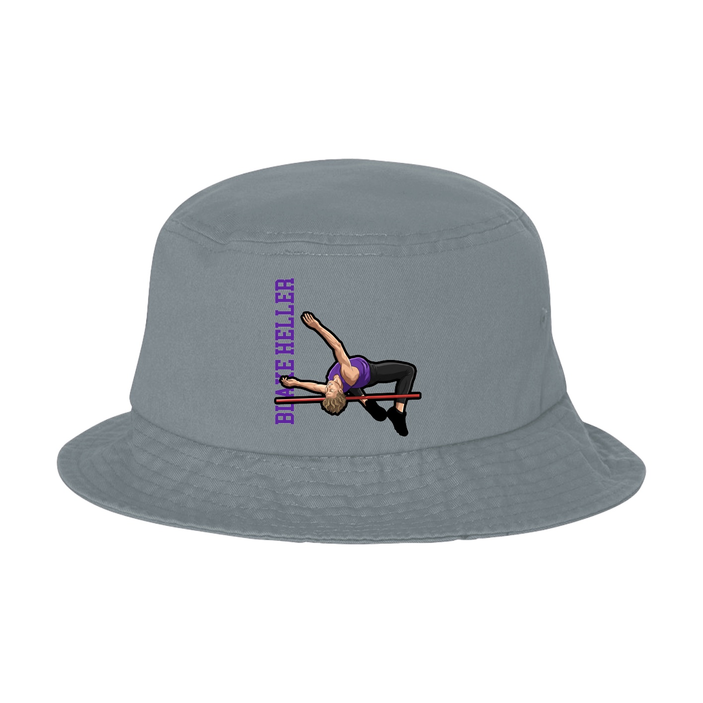 Bucket Cap — Name Vertical in Grey
