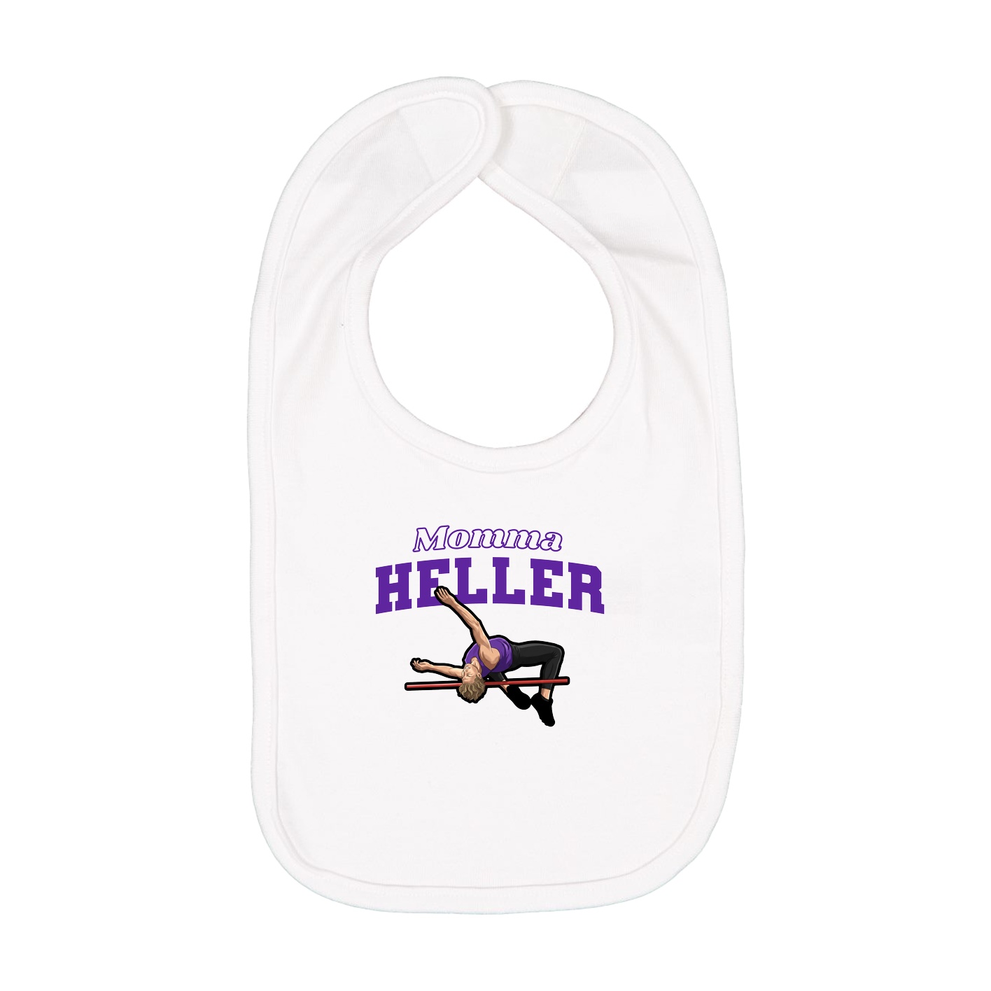 Infant Bib — Mothers Day Block in White