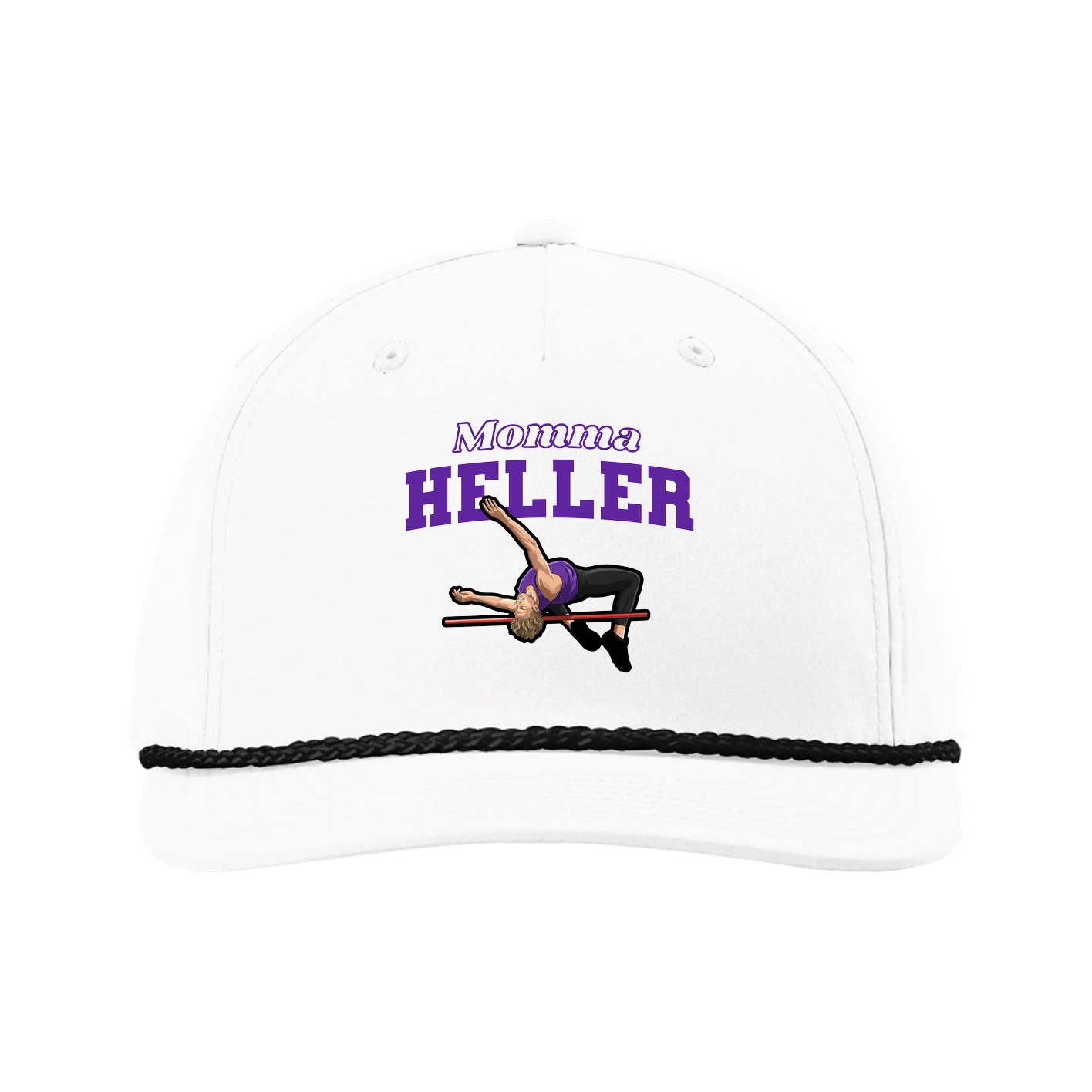 Five-Panel Classic Rope Cap — Mothers Day Block in White