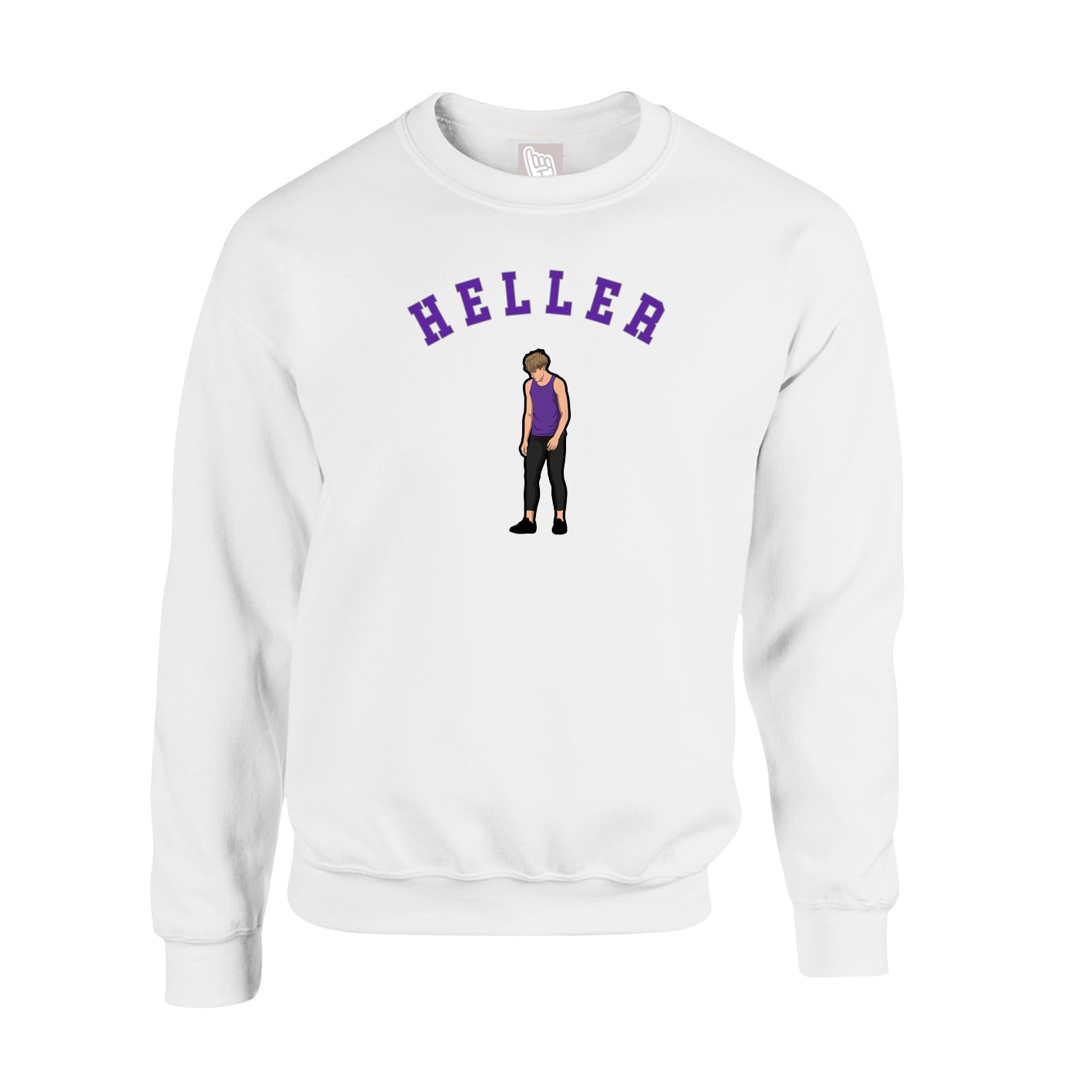 Fleece Crew — Shirsey Arch in White