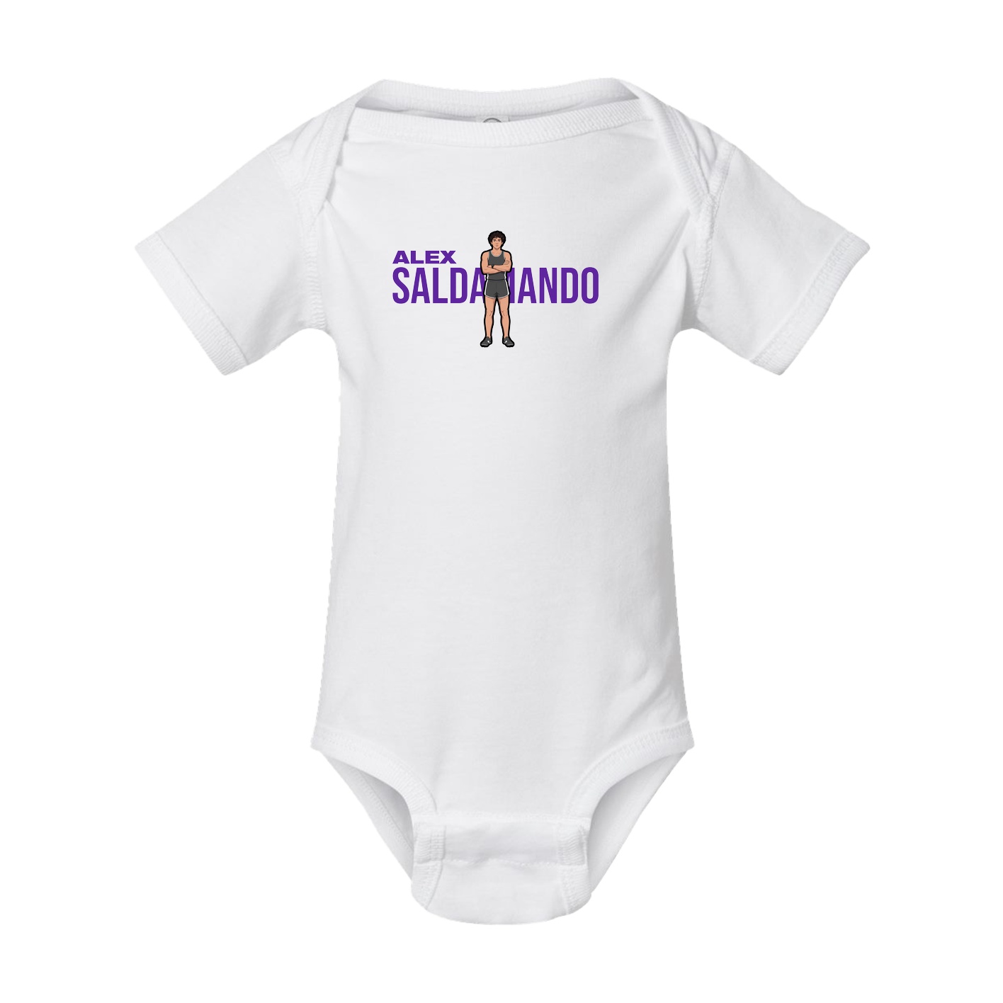 Baby Onesie — Player Name in White