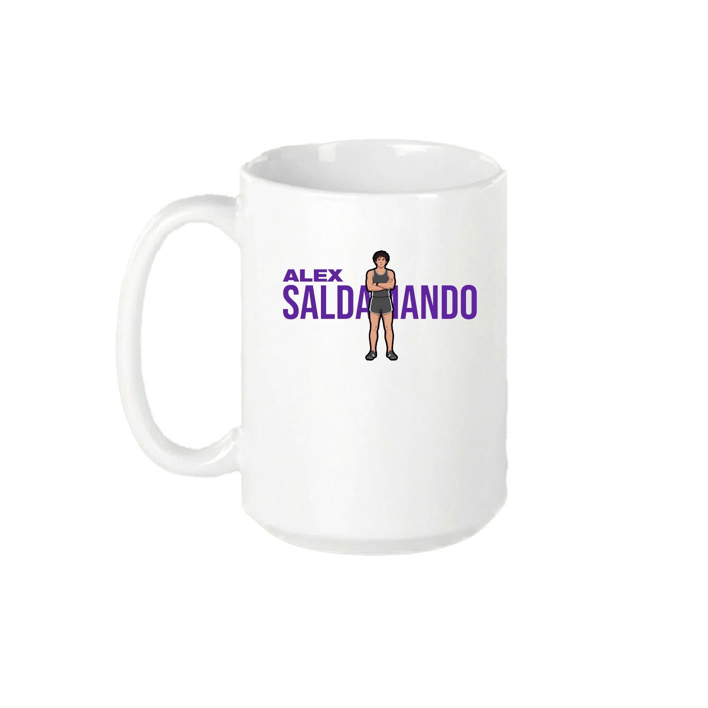 15oz Coffee Mug — Player Name in White