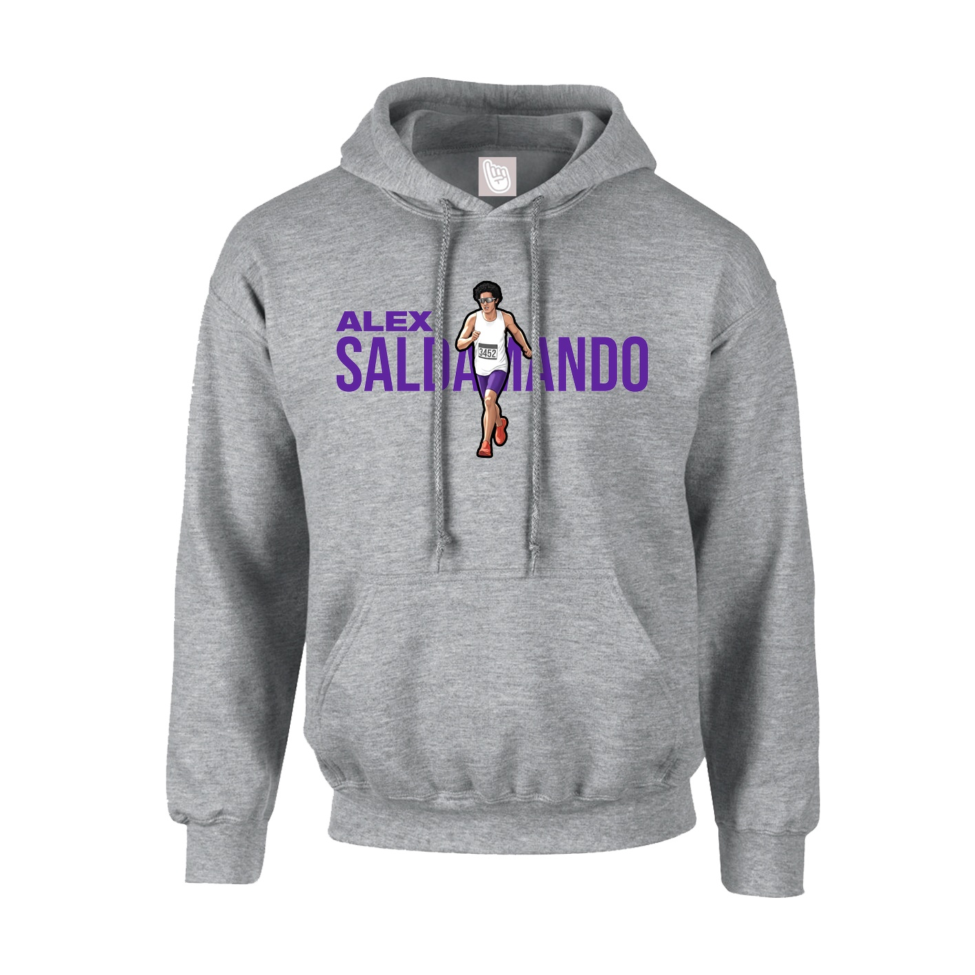 Hoodie — Player Name in Grey