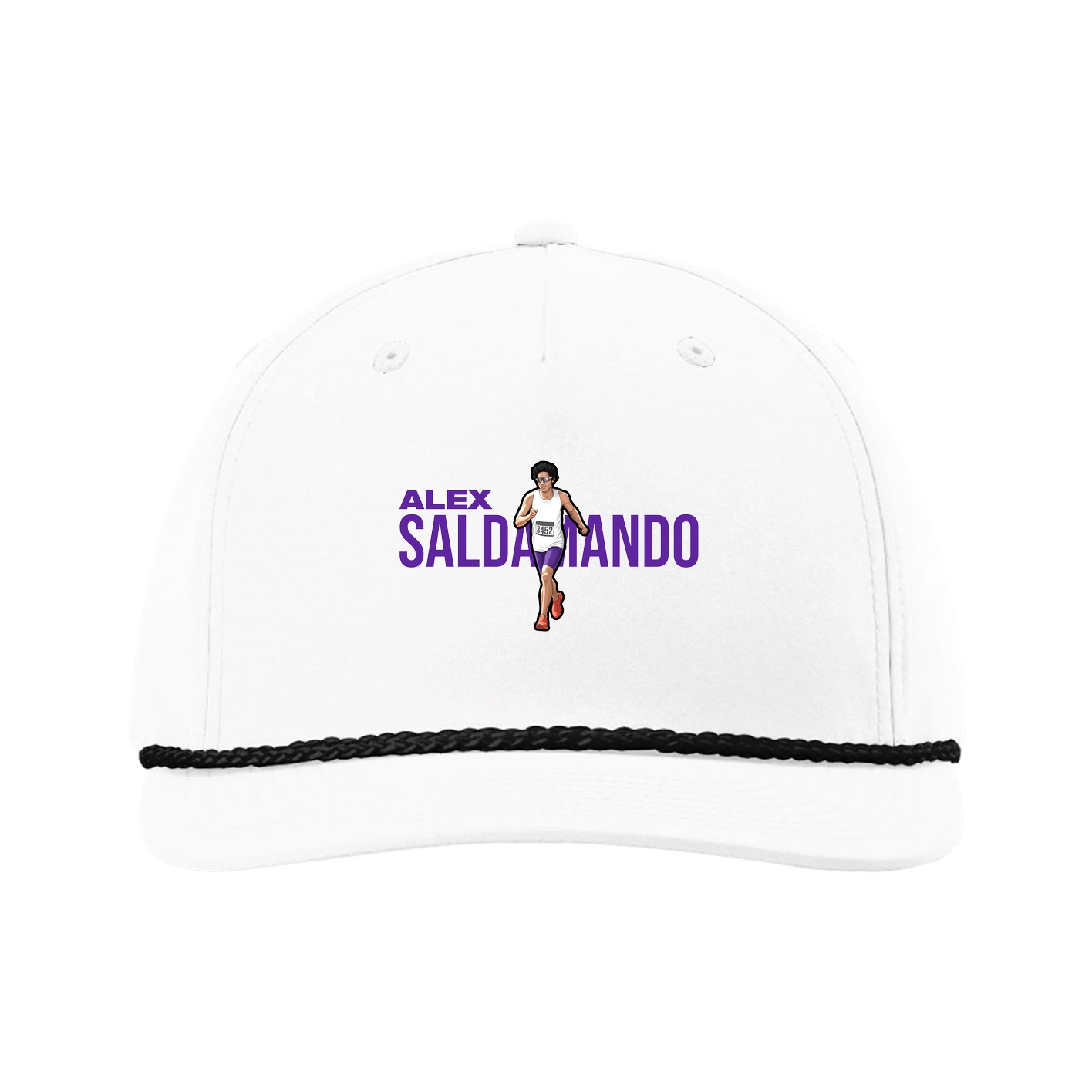 Five-Panel Classic Rope Cap — Player Name in White