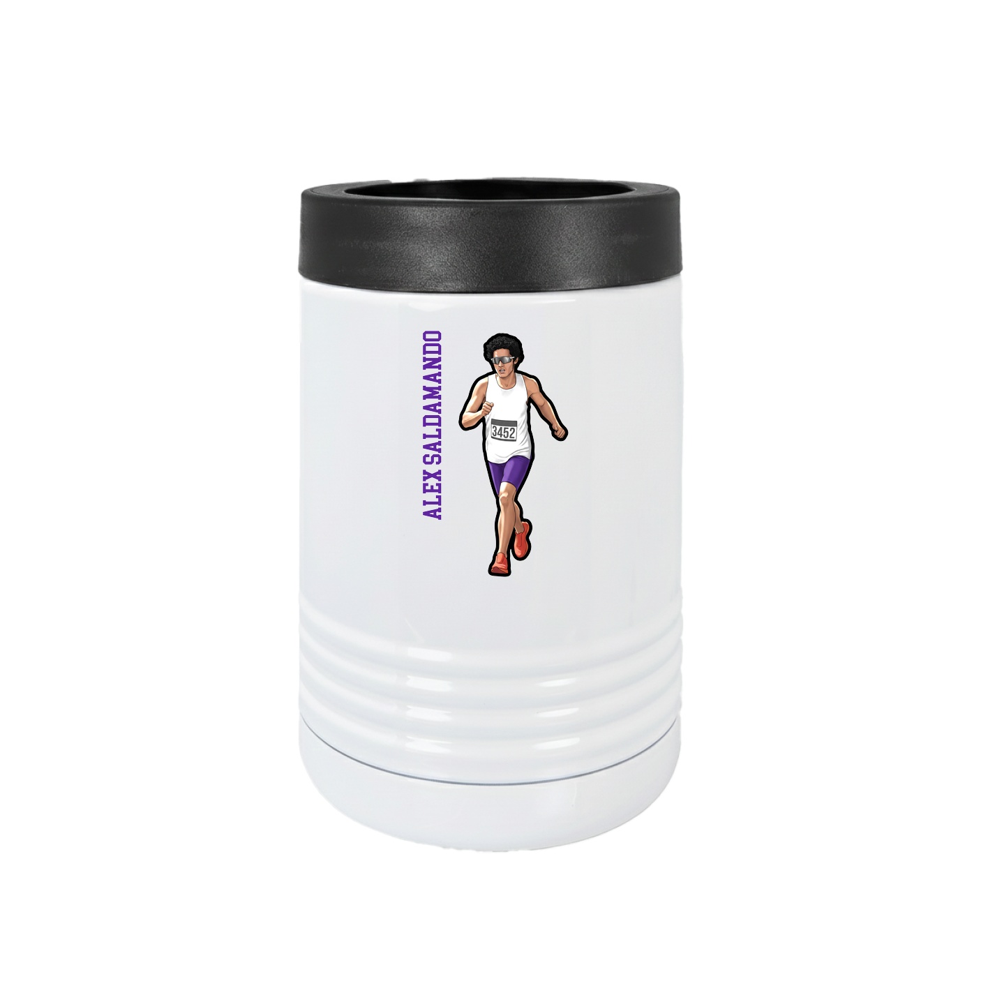 Beverage Holder — Name Vertical in White