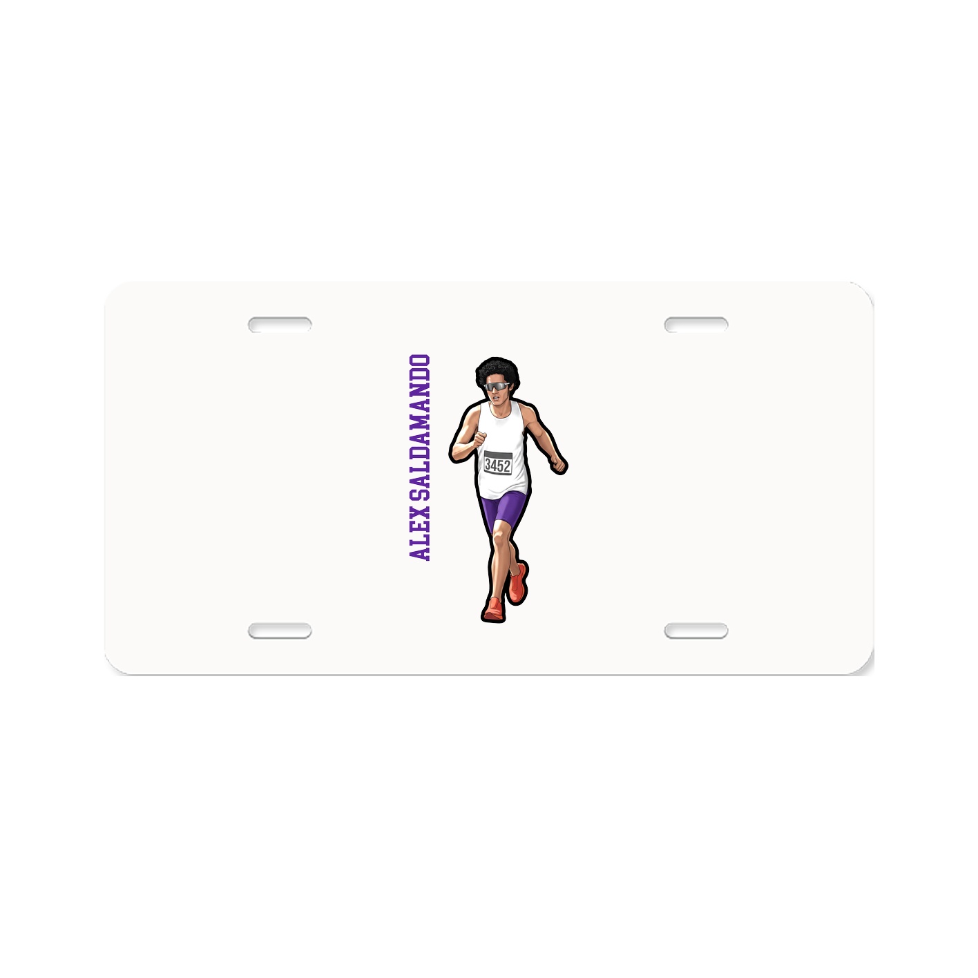 License Plate — Name Vertical in Classic