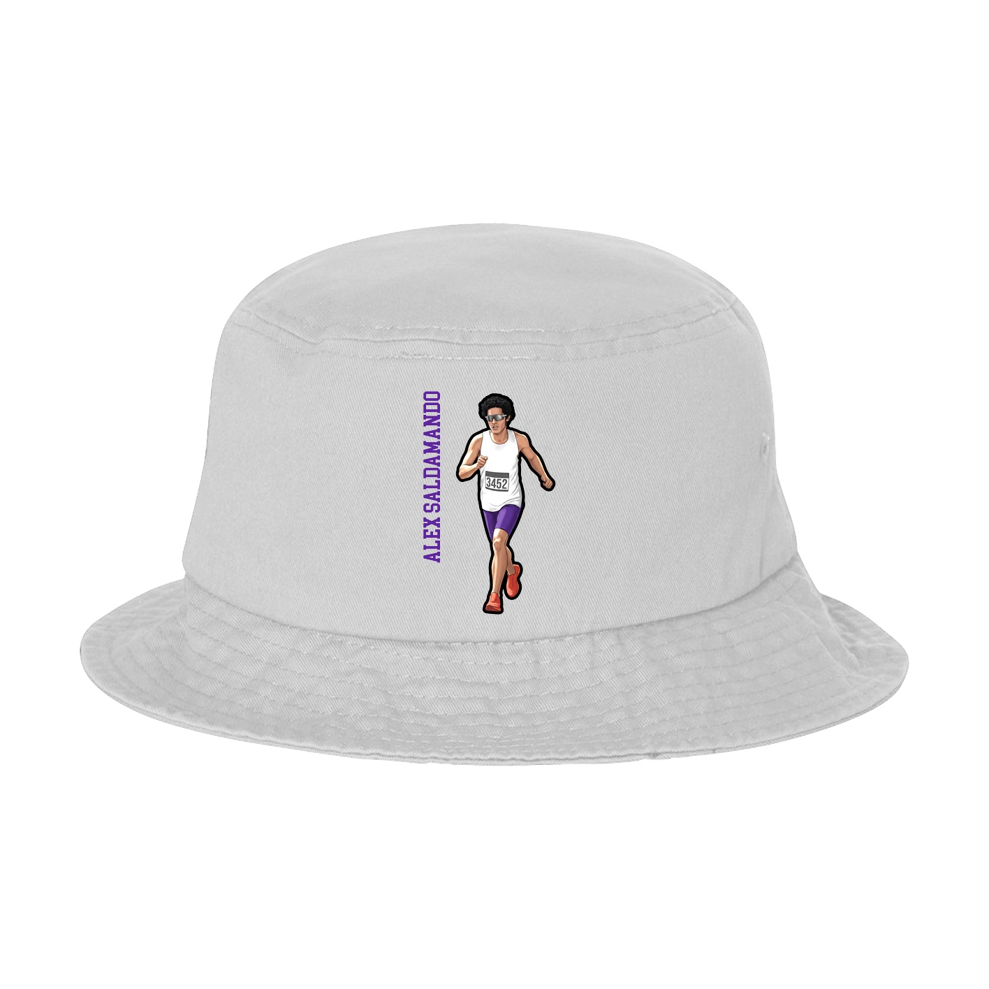 Bucket Cap — Name Vertical in White