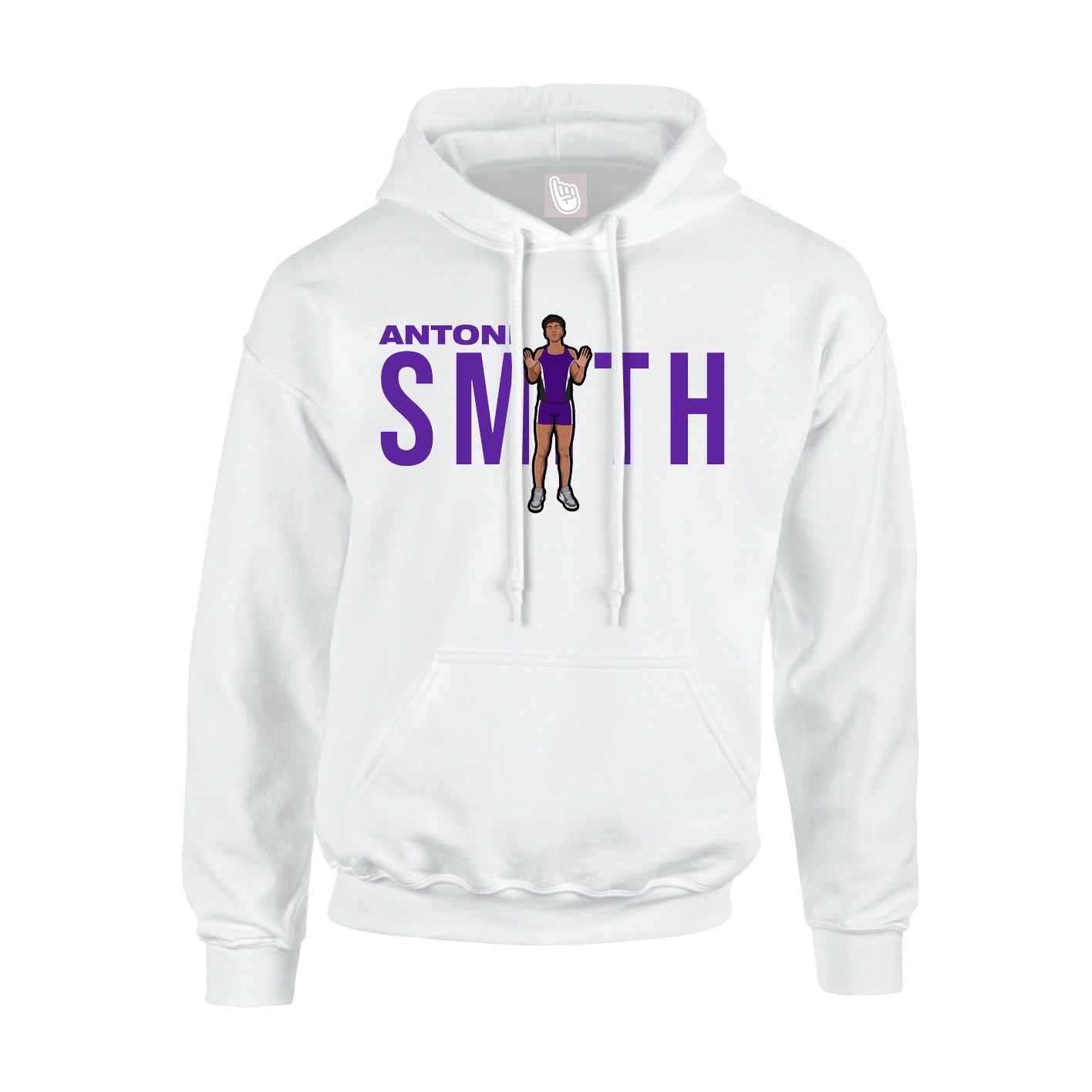 Youth Hoodie — Player Name in White